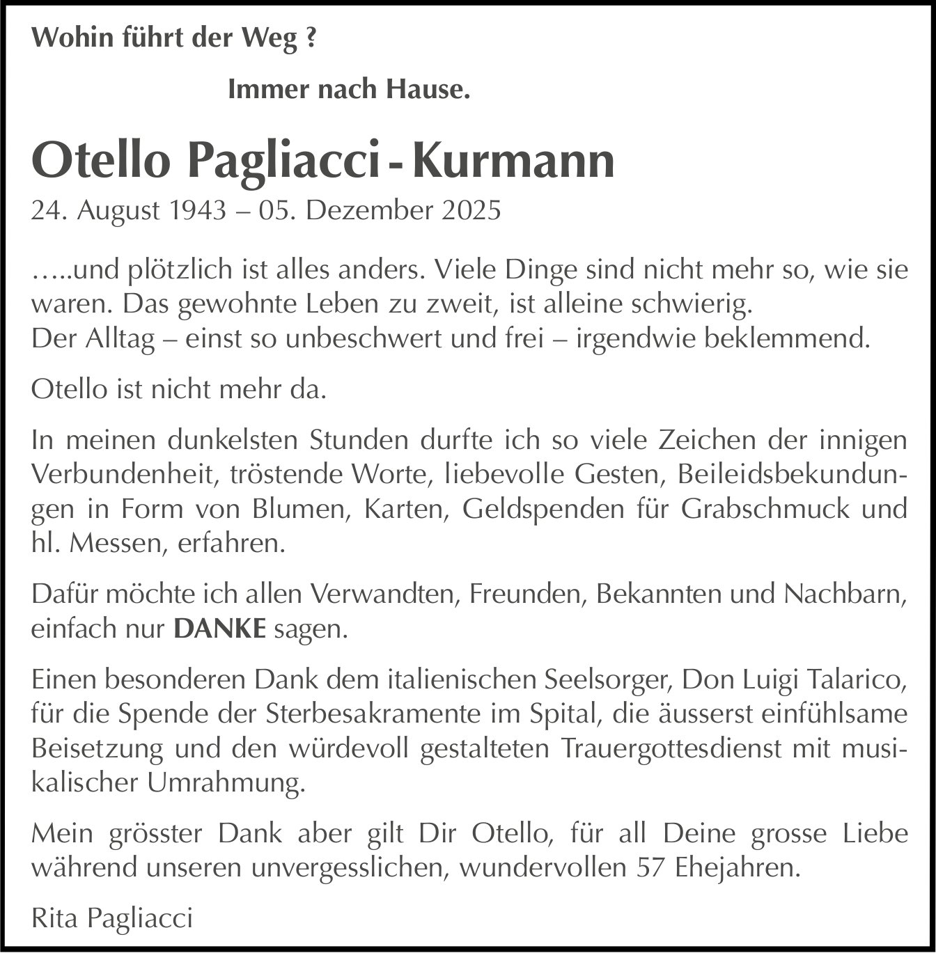 Pagliacci-Kurmann Otello, im Januar 2026 / DS