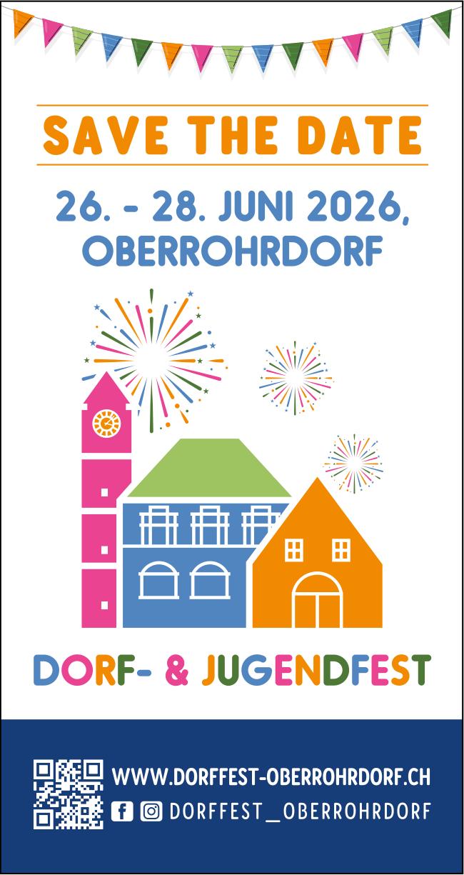 Dorf- & Jugendfest, 26. bis 28. Juni, Oberrohrdorf