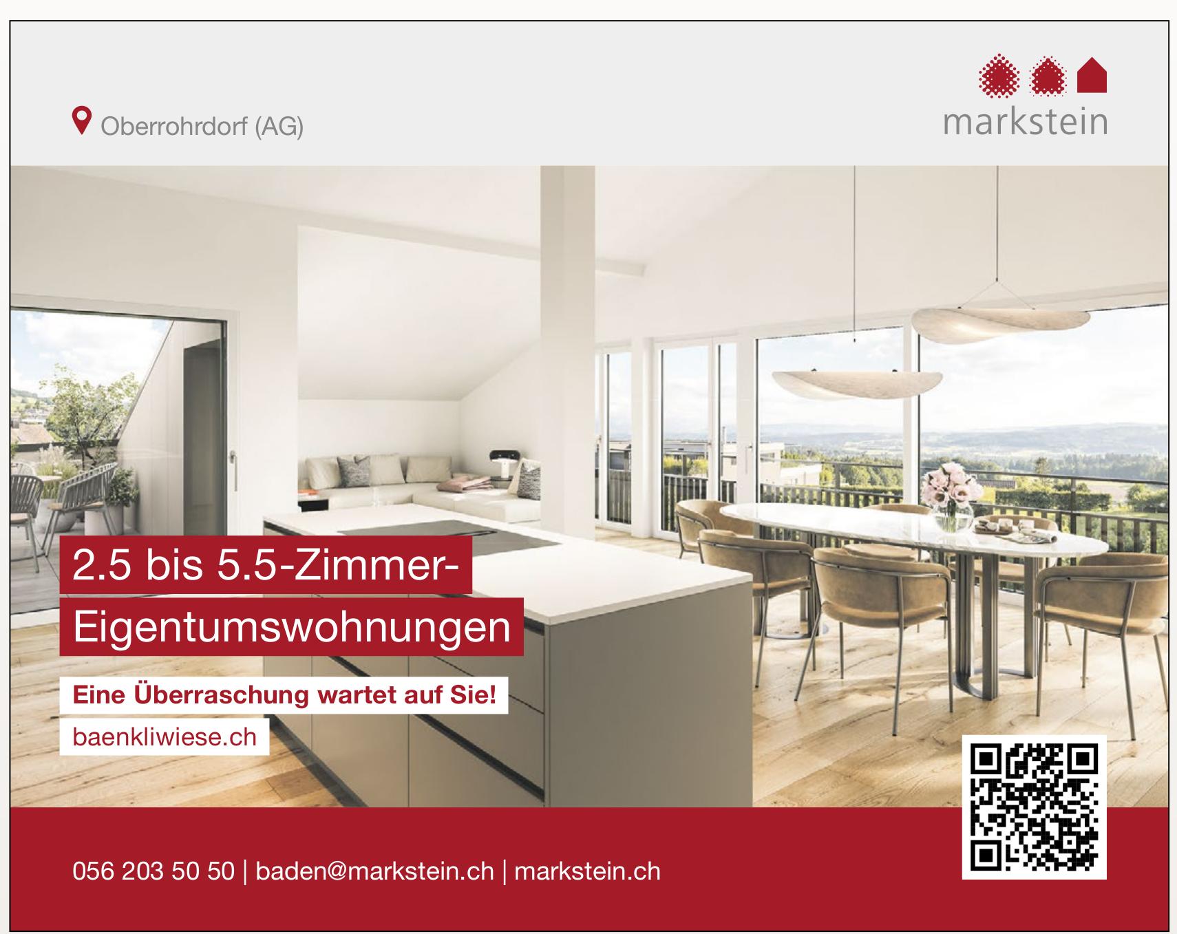 2.5- bis 5.5-Zimmer-Eigentumswohnungen, Oberrohrdorf, zu verkaufen
