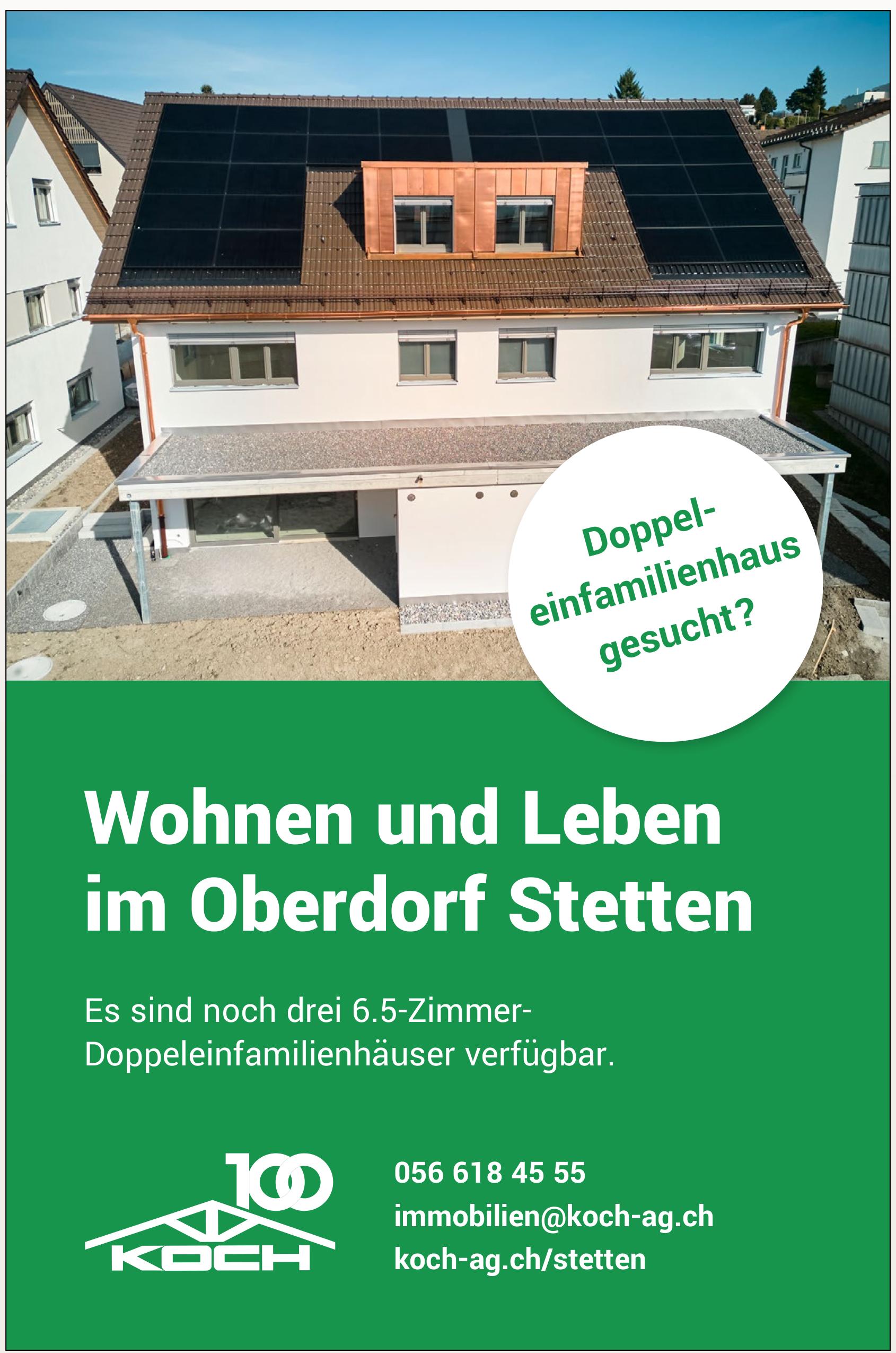 6.5-Zimmer-Doppeleinfamilienhäuser, 6½ Zimmer-Wohnung, zu verkaufen