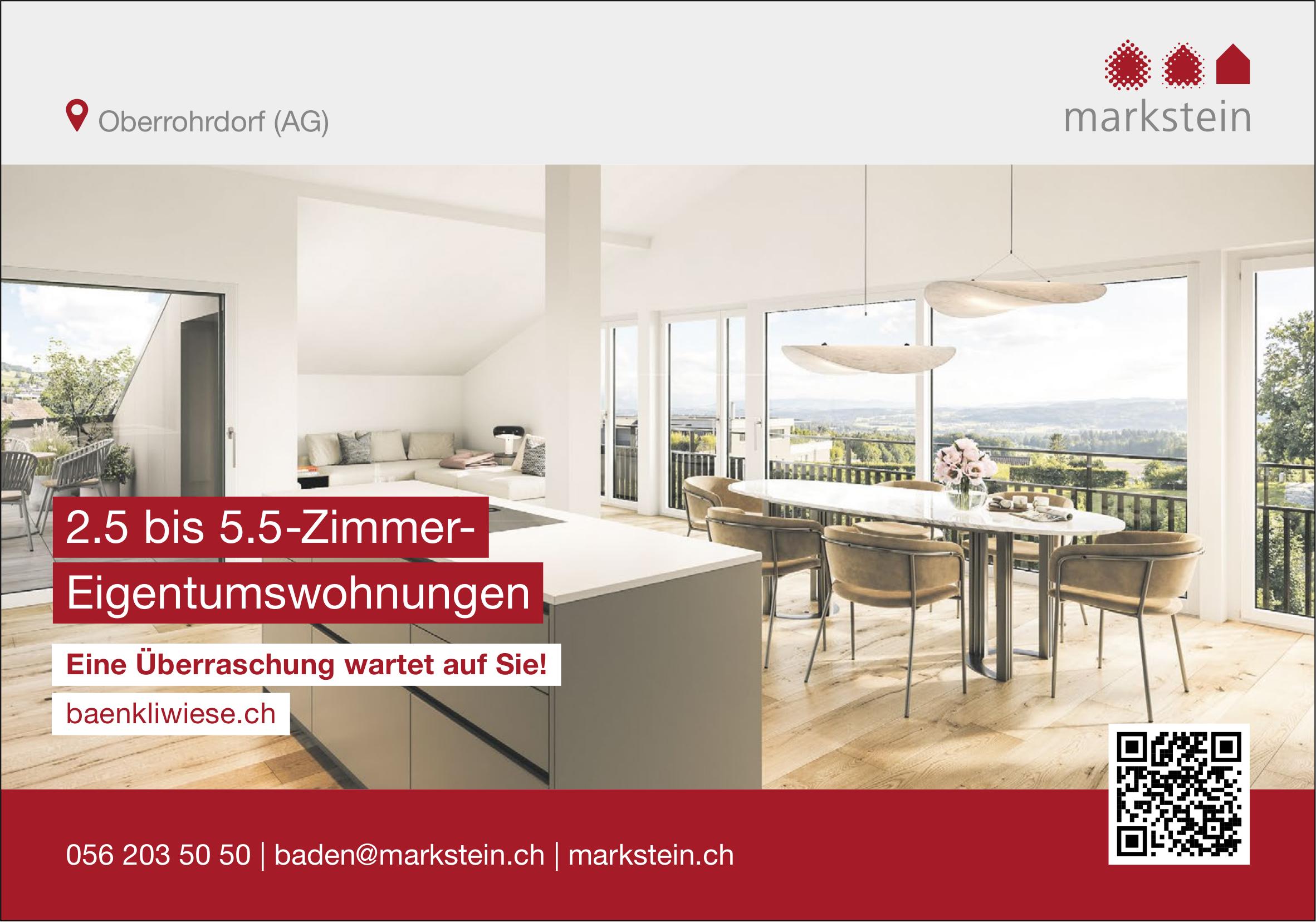 2.5- bis 5.5-Zimmer-Eigentumswohnungen, Oberrohrdorf, zu verkaufen