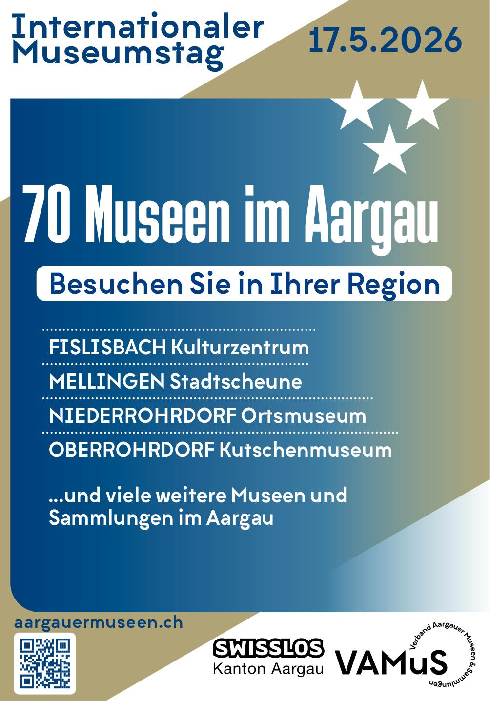 Internationaler Museumstag - 70 Museen im Aargau, 15. Mai