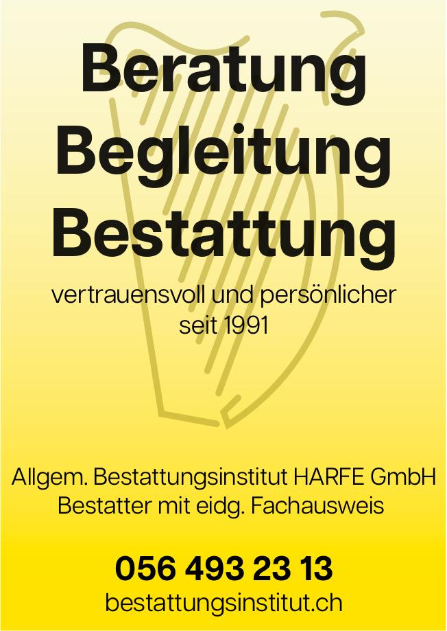 Allgem. Bestattungsinstitut HARFE GmbH, Beratung Begleitung Bestattung