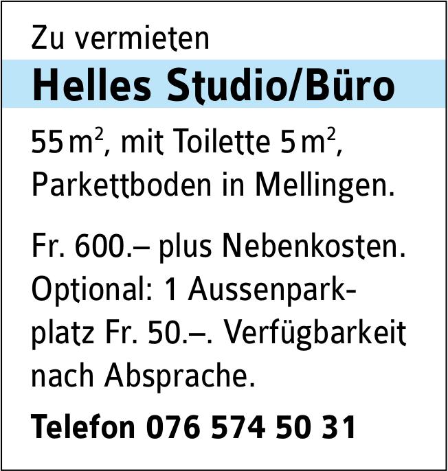 Helles Studio/Büro, Mellingen, zu vermieten