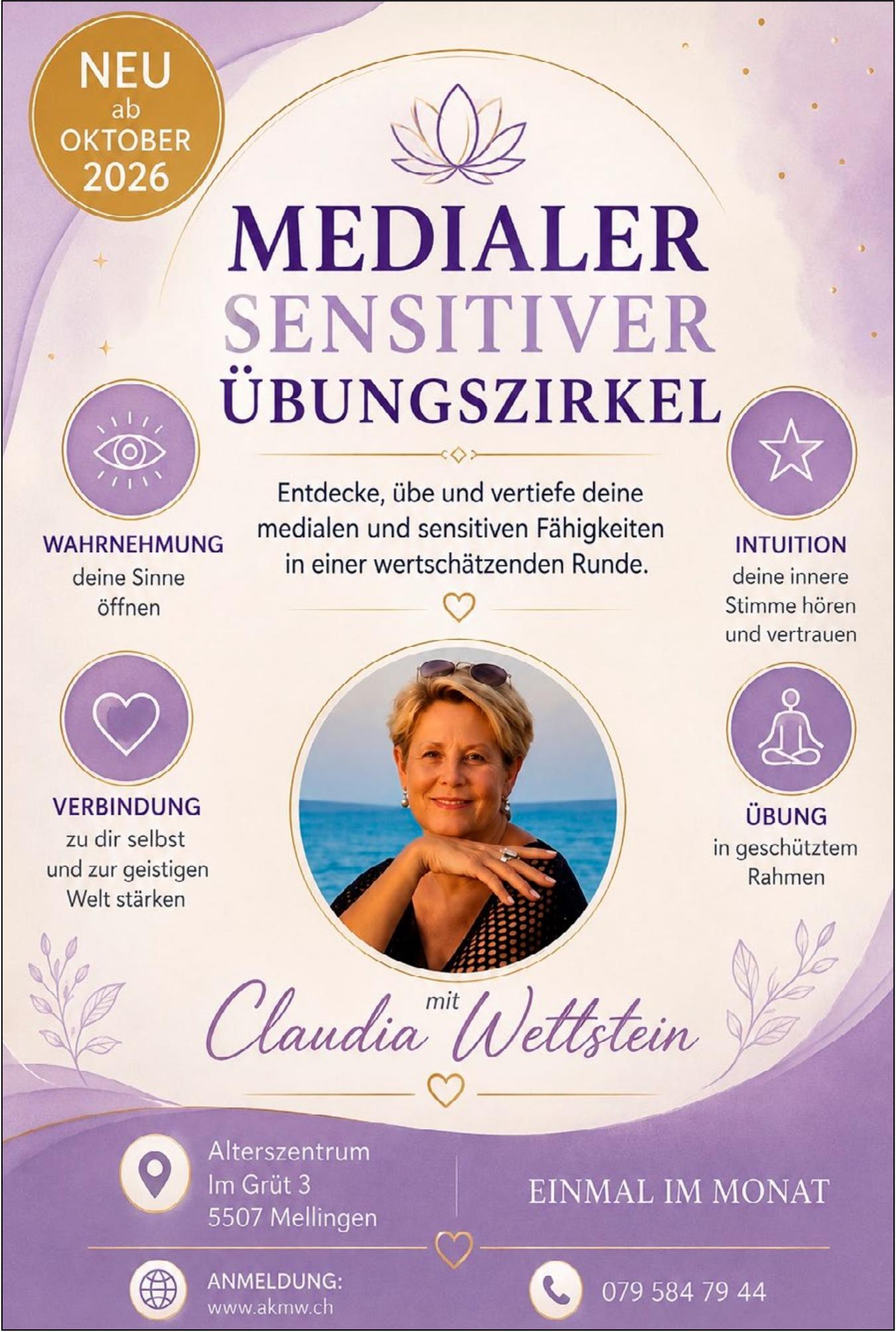MEDIALER SENSITIVER ÜBUNGSZIRKEL, Neu ab Oktober, Alterszentrum, Mellingen