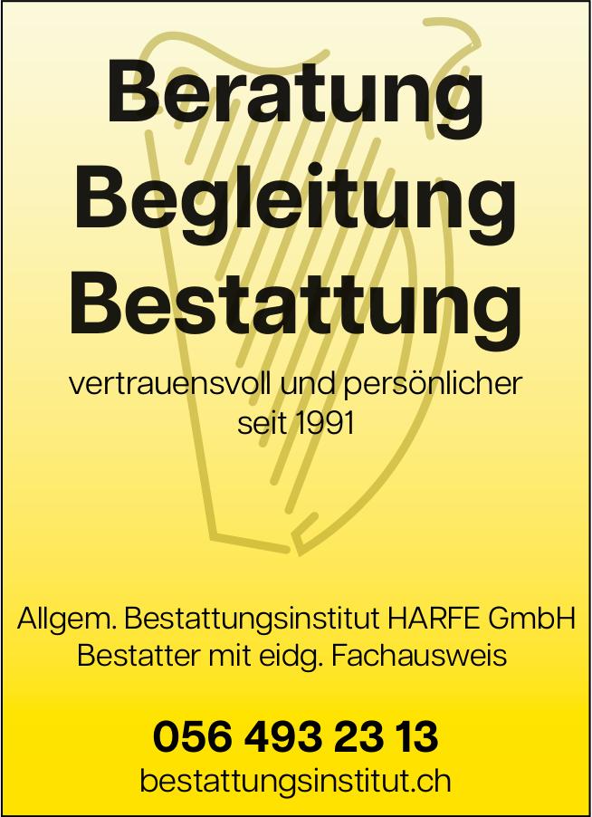 Allgem. Bestattungsinstitut HARFE GmbH, Beratung/ Begleitung / Bestattung