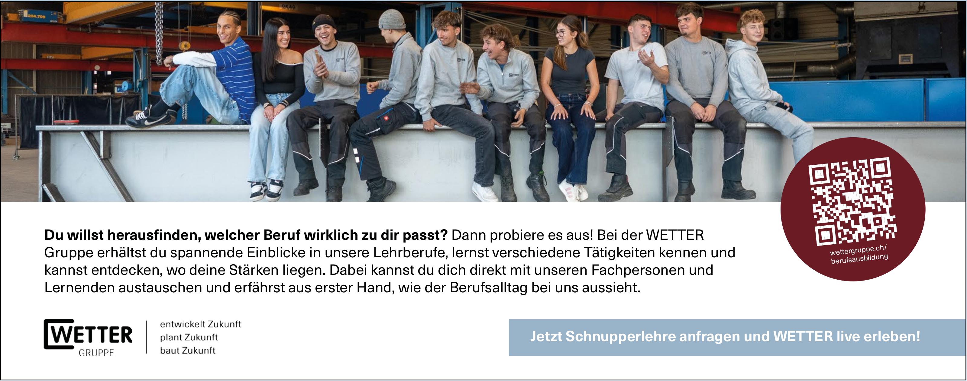 Jetzt Schnupperlehre anfragen und Wetter live erleben!