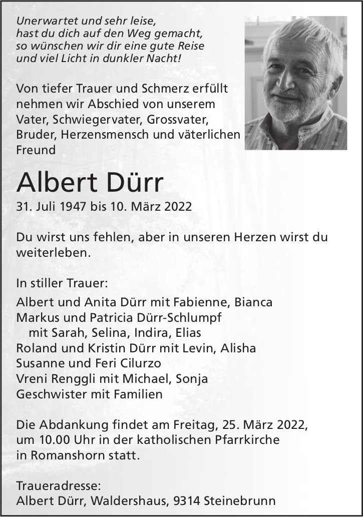 Dürr Albert, März 2022 / TA