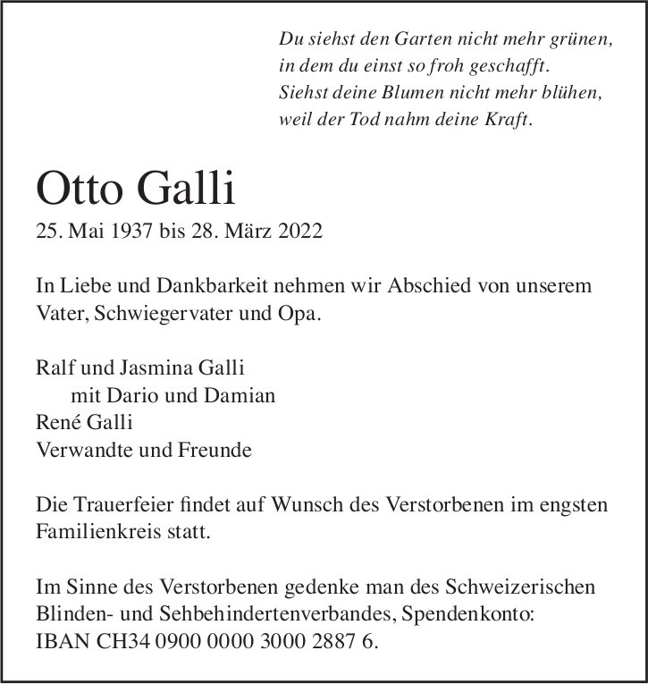 Galli Otto, März 2022 / TA