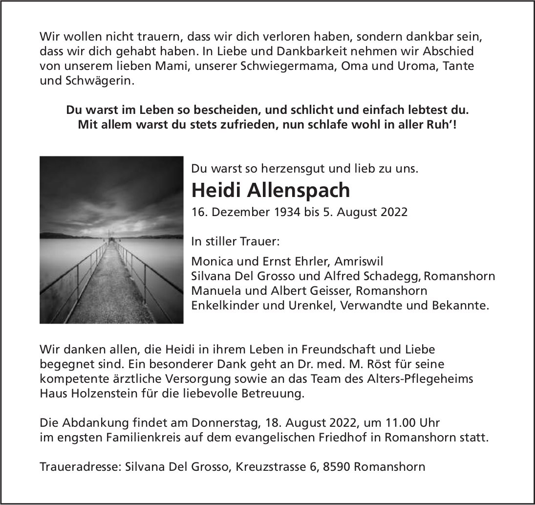 Allenspach Heidi, August 2022 / TA