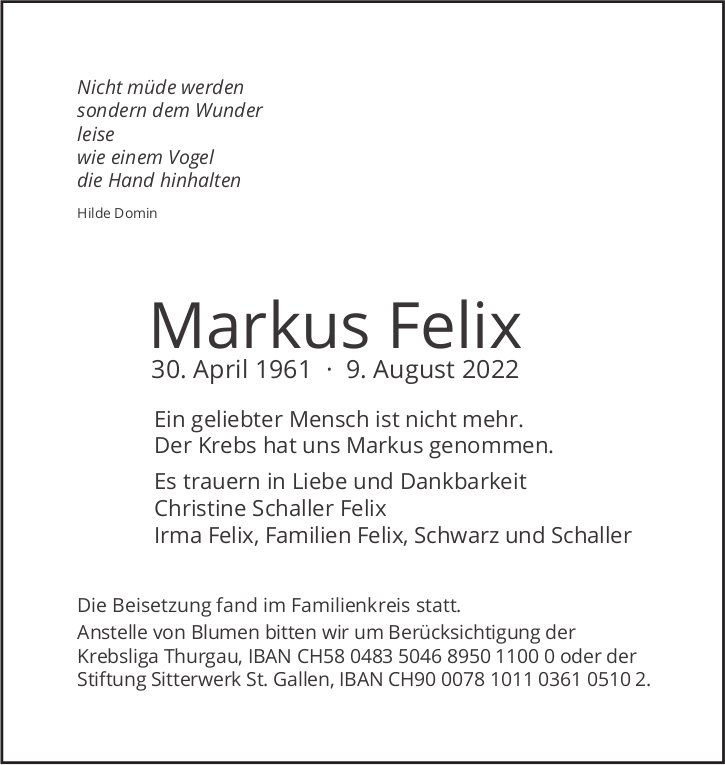 Felix Markus, August 2022 / TA