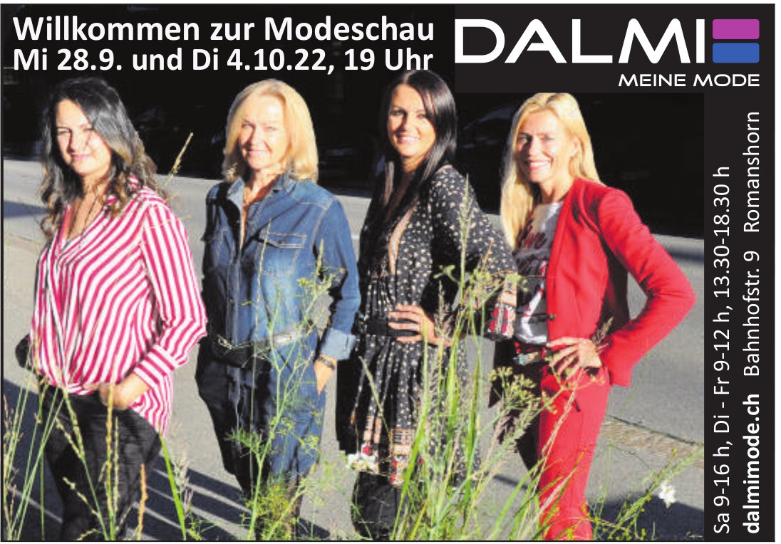 Dalmi Mode, Romanshorn - Willkommen zur Modeschau