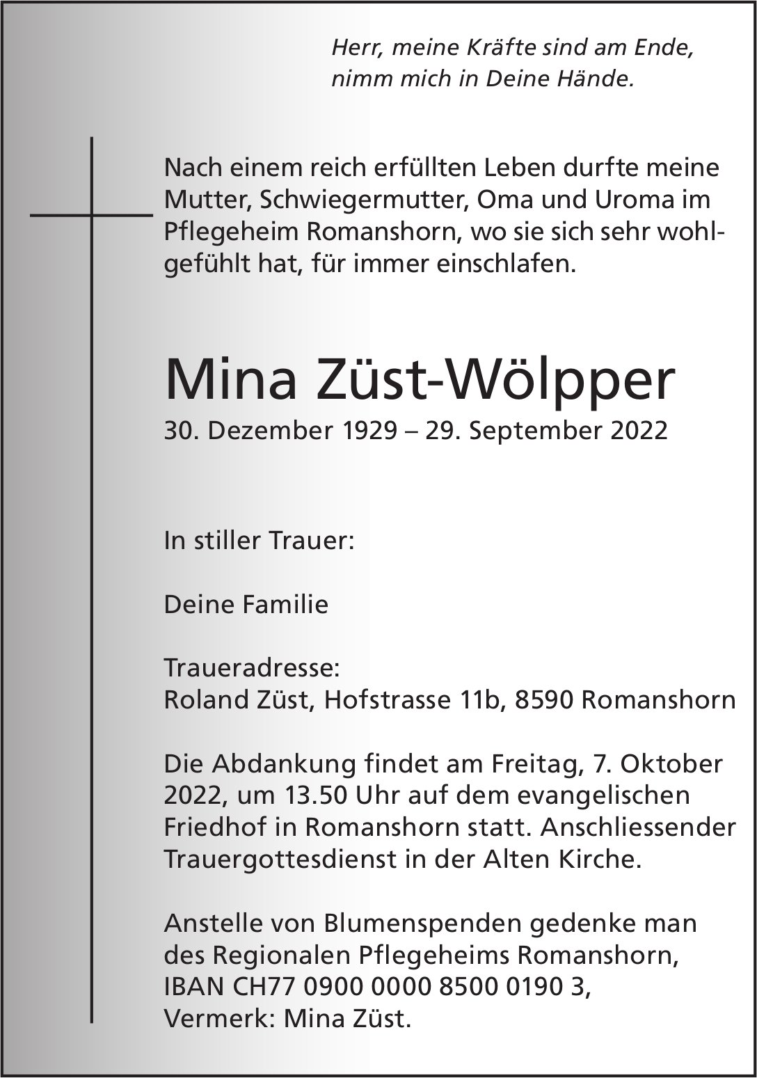 Züst-Wölpper Mina / TA