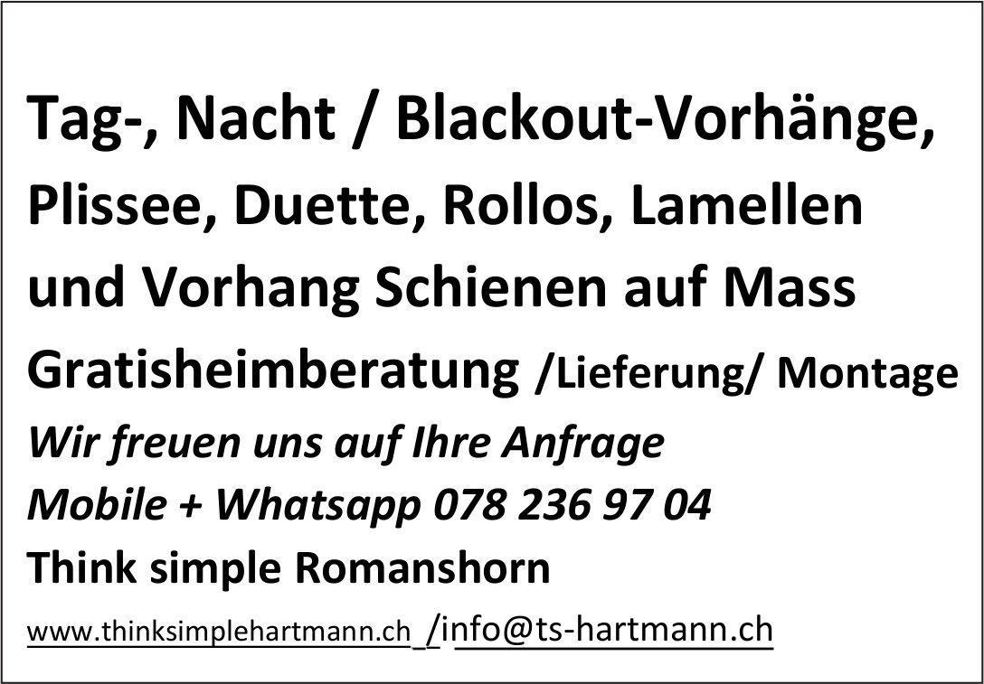 Thinksimplehartmann, Romanshorn - Tag-, Nacht / Blackout-Vorhänge, ..