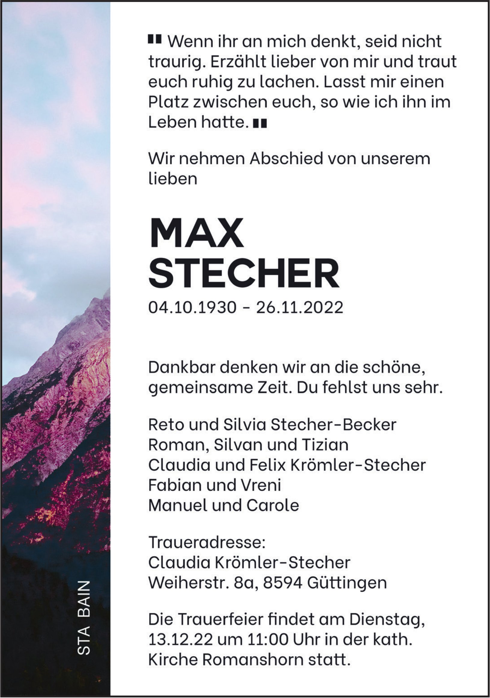 Max Stecher, November 2022 / TA