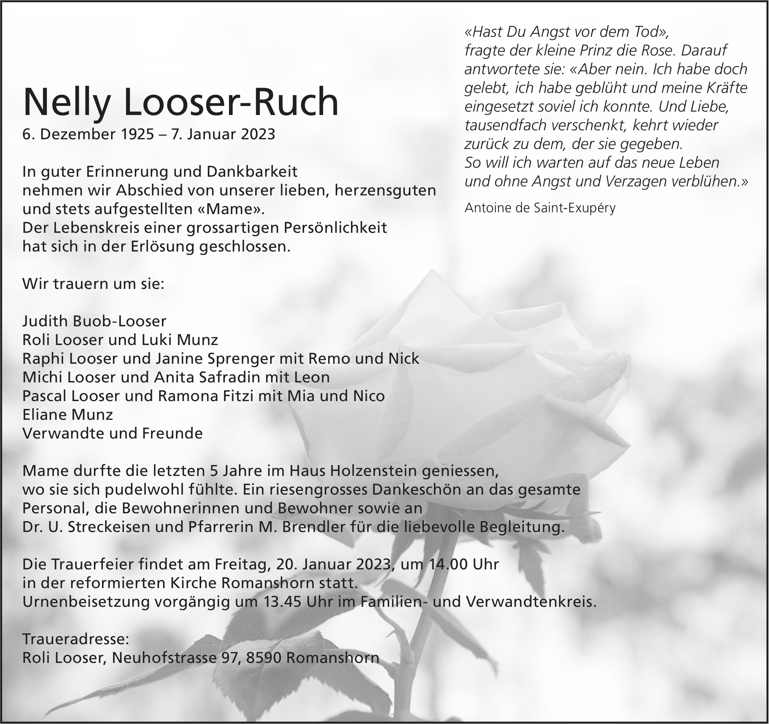 Looser-Ruch Nelly, Januar 2023 / TA