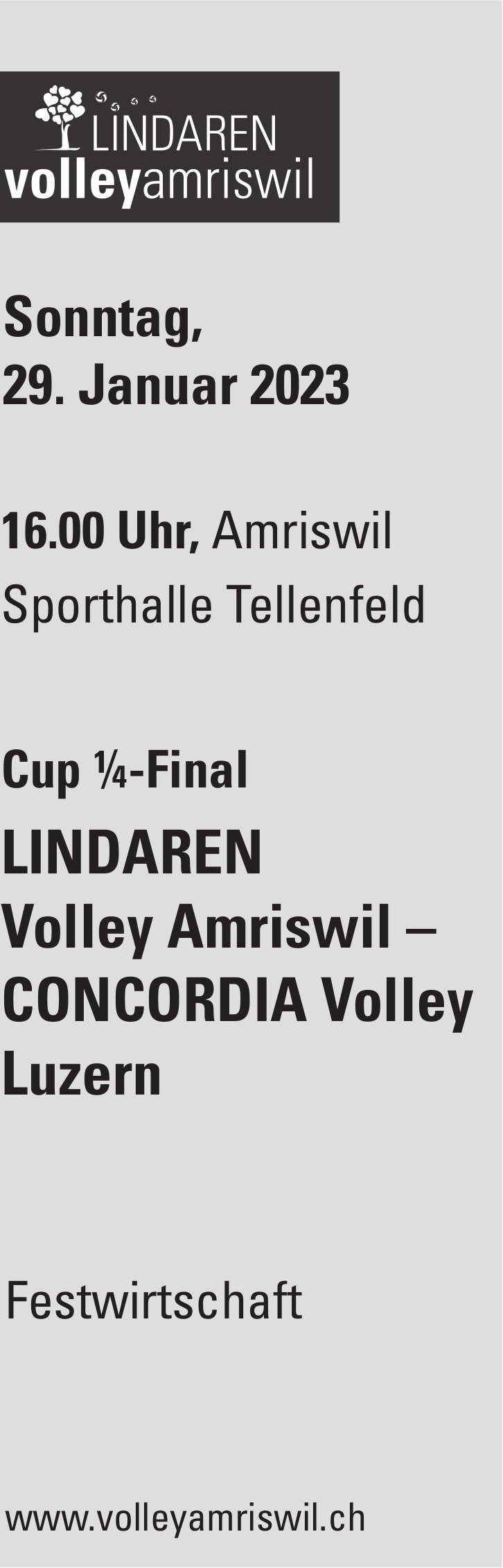 LINDAREN Volley Amriswil – CONCORDIA Volley Luzern, 29. Januar