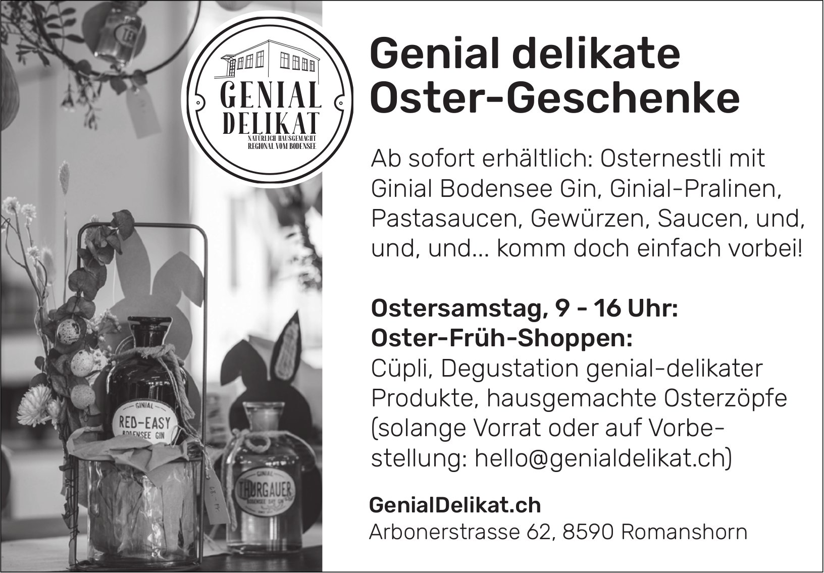 Genial Delikat, Romanshorn - Genial delikate Oster-Geschenke