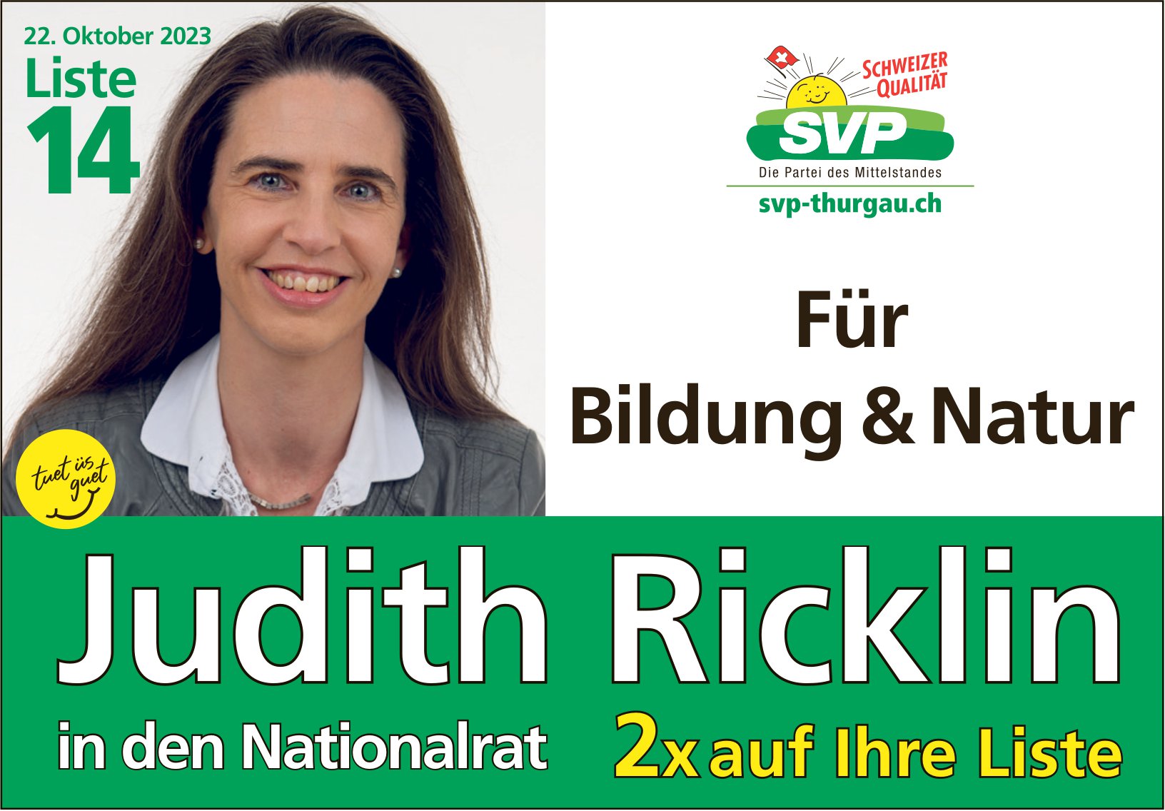 Judith Ricklin in den Nationalrat, Für Bildung&Natur