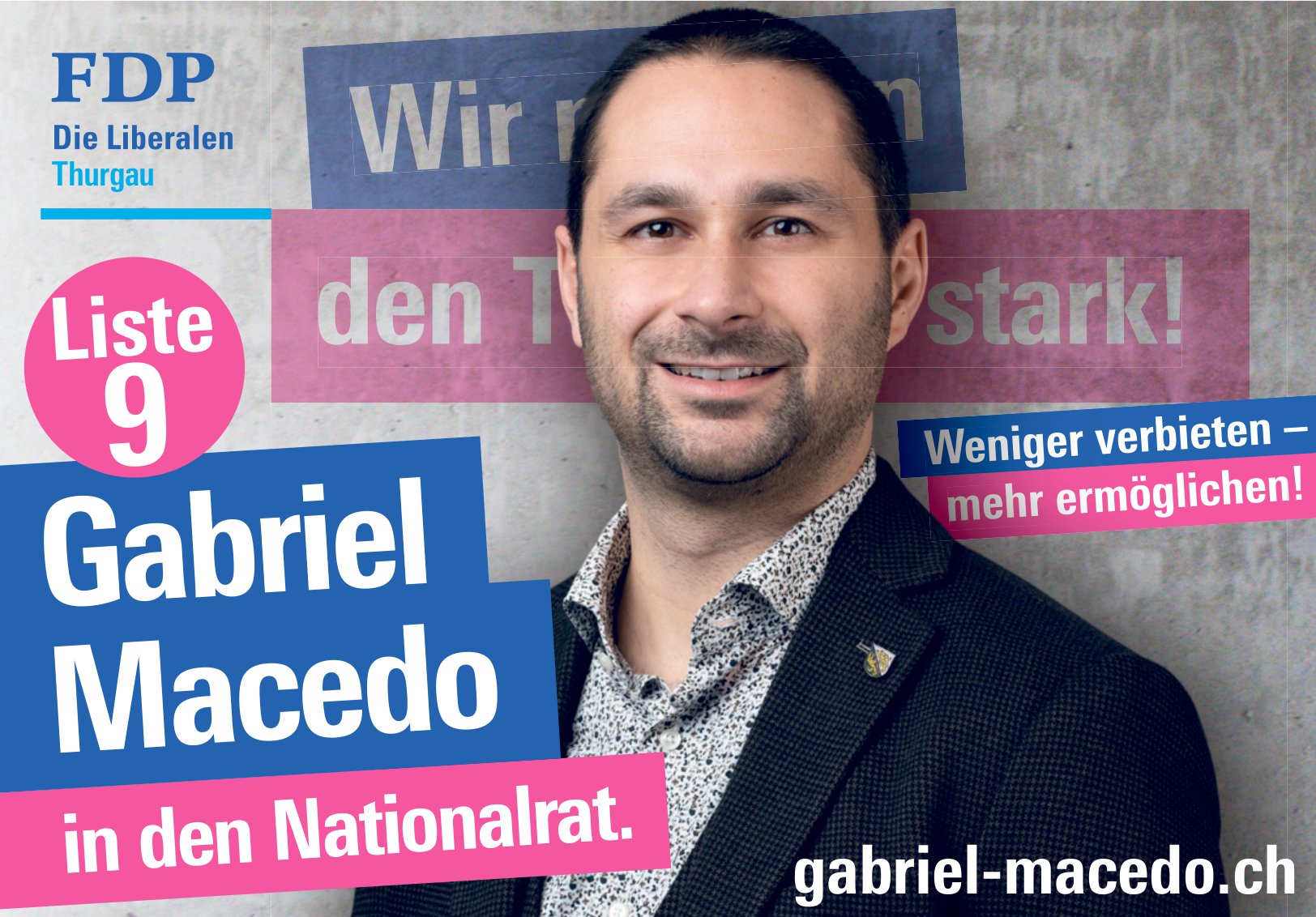 FDP, Gabriel Macedo in den Nationalrat.