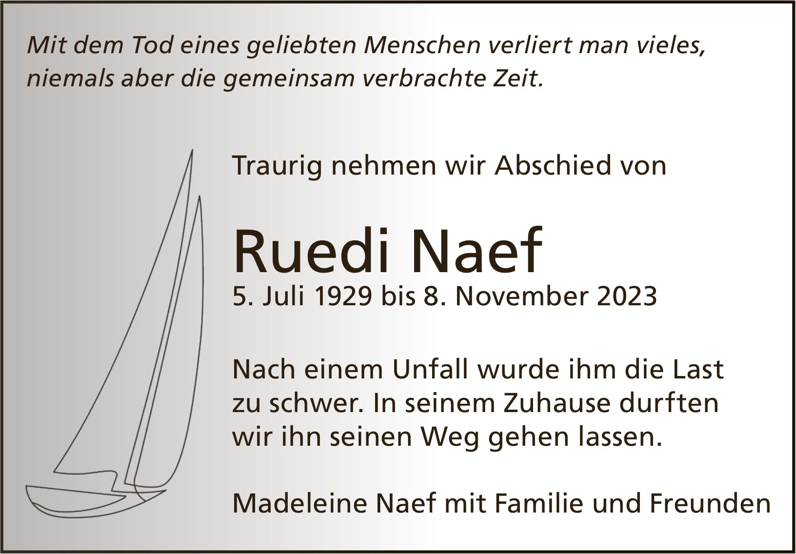 Naef Ruedi, November 2023 / TA