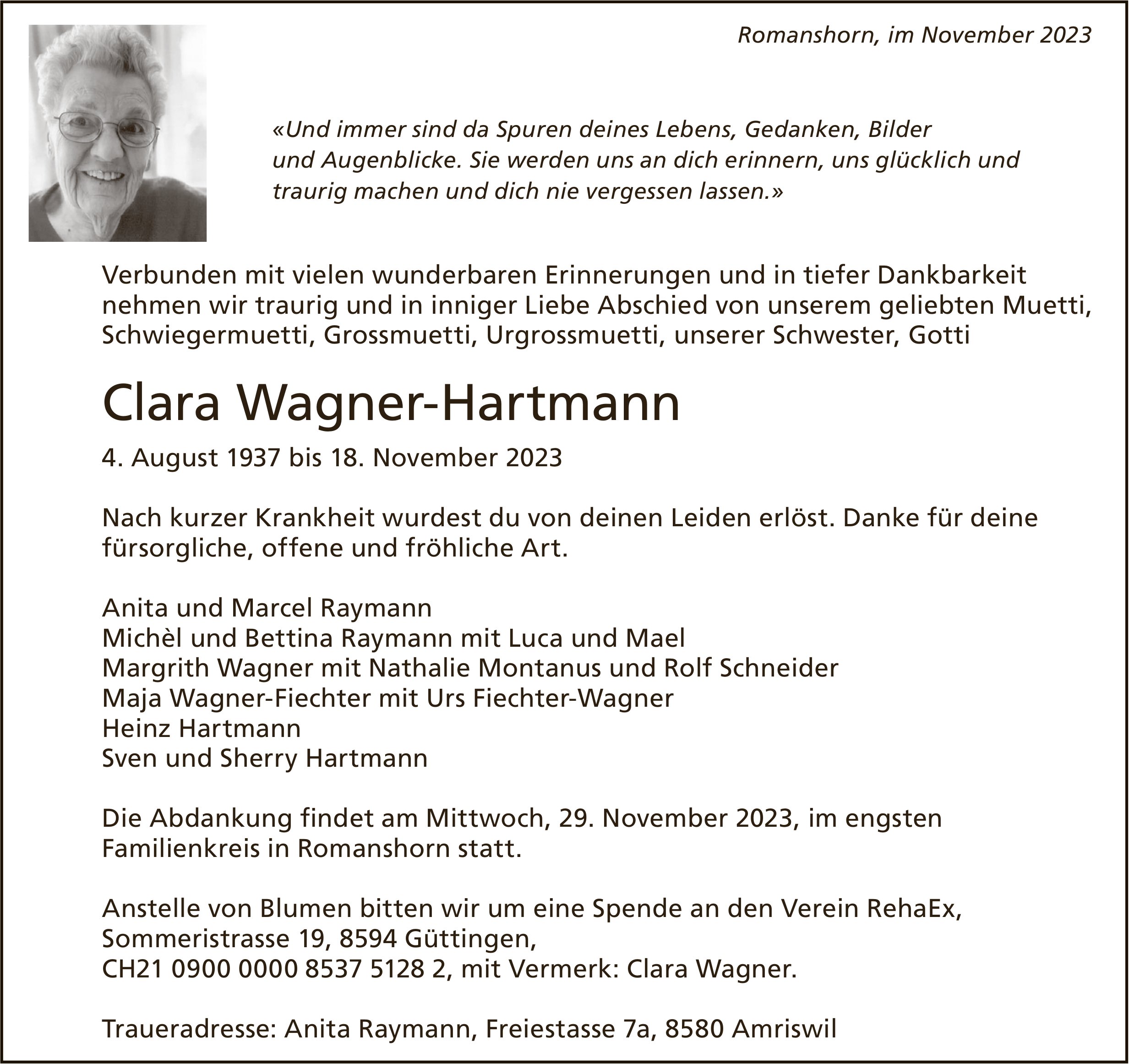 Wagner-Hartmann Clara, November 2023 / TA