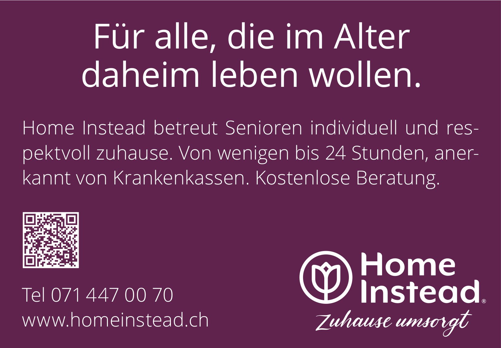 Home Instead, Für Alle, Die Im Alter Daheim Leben Wollen.