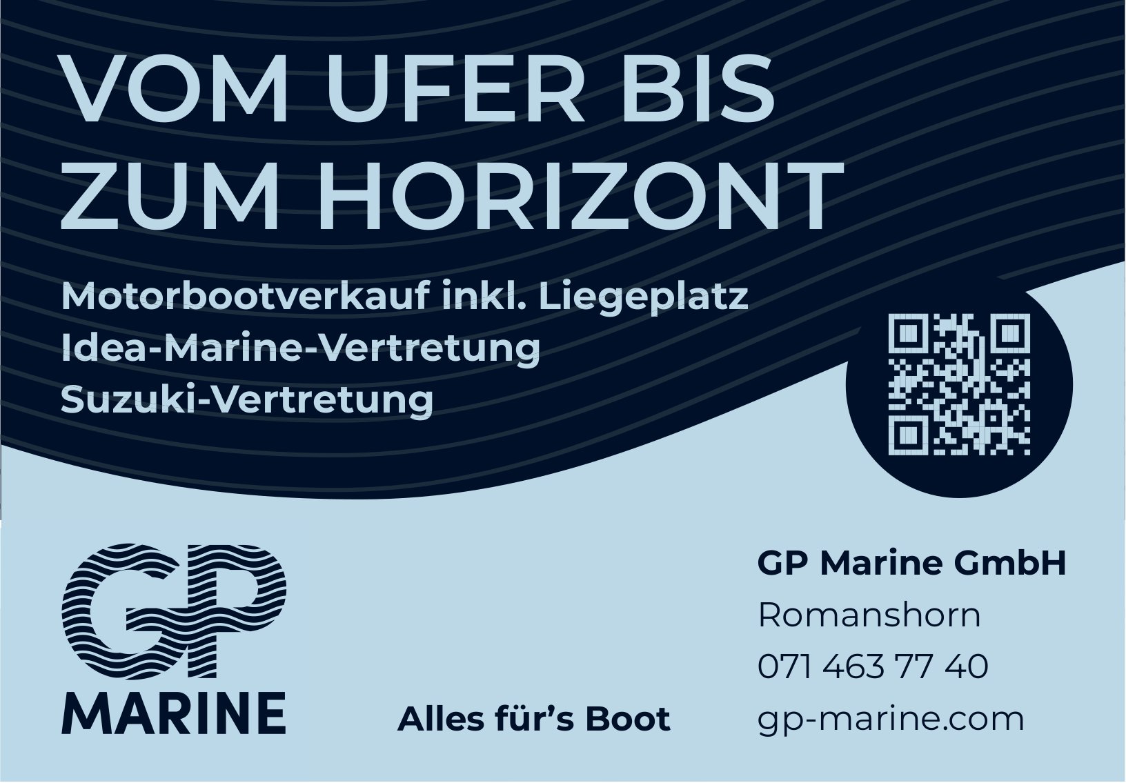 GP Marine GmbH, Romanshorn - Motorbootverkauf inkl. Liegeplatz Idea-Marine-Vertretung Suzuki-Vertretung