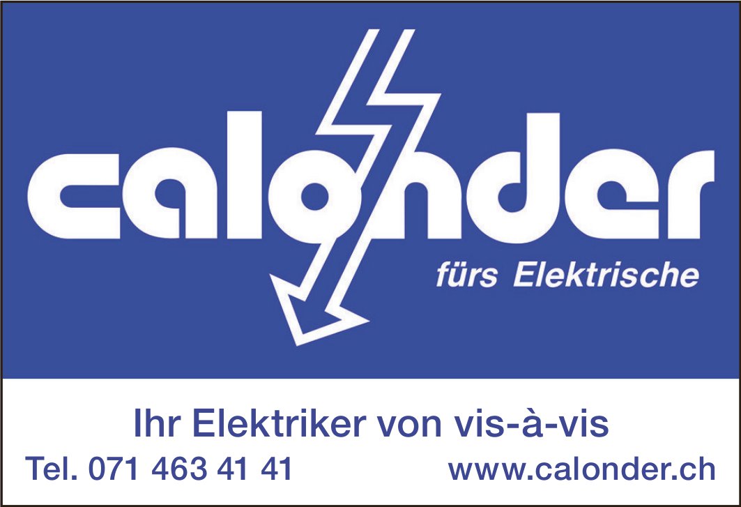 Calonder, Ihr Elektriker Von Vis-À-Vis