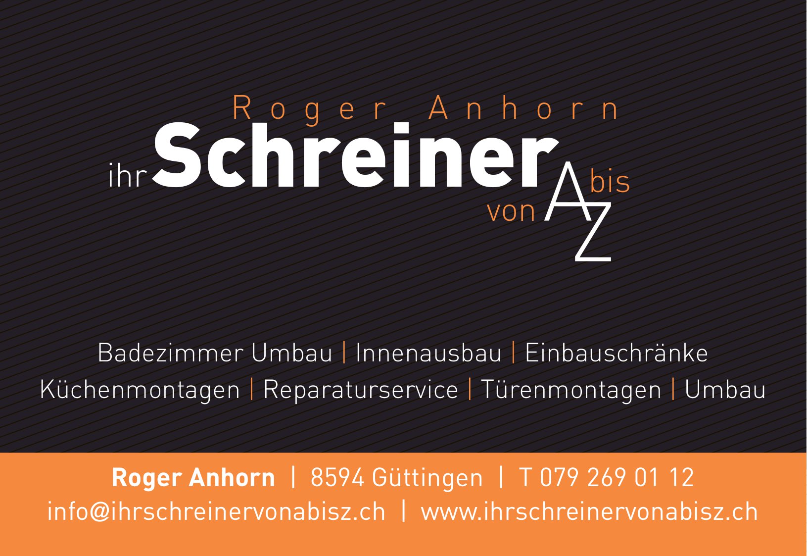 Roger Anhorn, Güttingen - ihr Schreiner von A bis Z