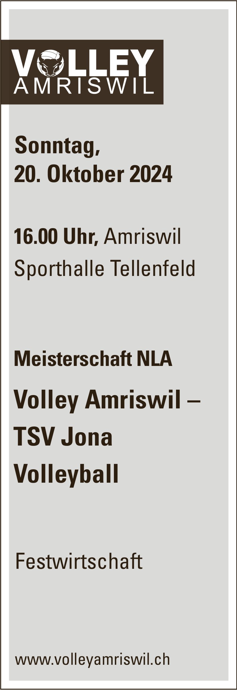 Meisterschaft NLA Volley Amriswil–Tsv Jona Volleyball, 20. Oktober