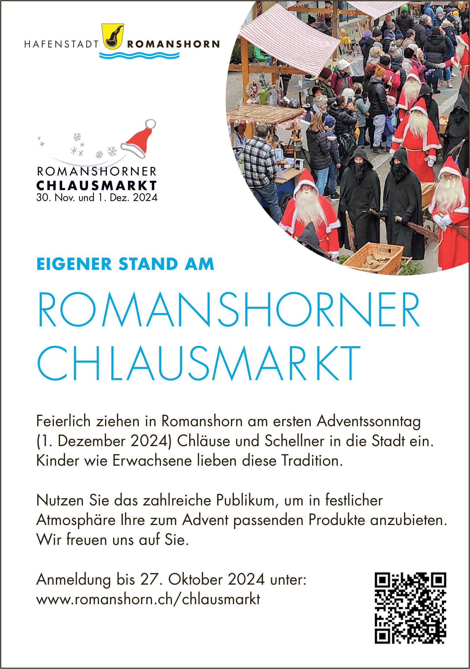 Romanshorner CHLAUSMARKT, 30. November und 1. Dezember 2024