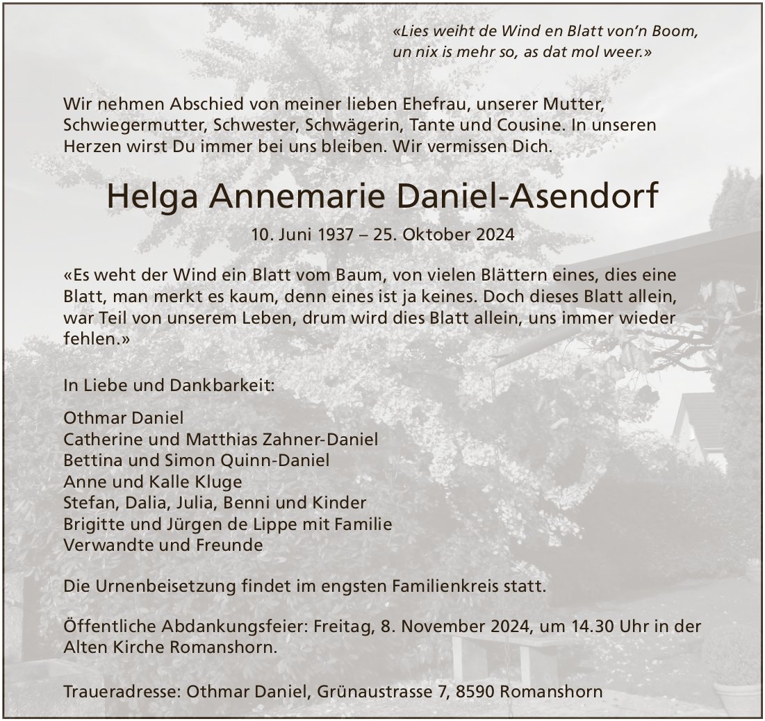 Romanshorn - Daniel-Asendorf Helga Annemarie