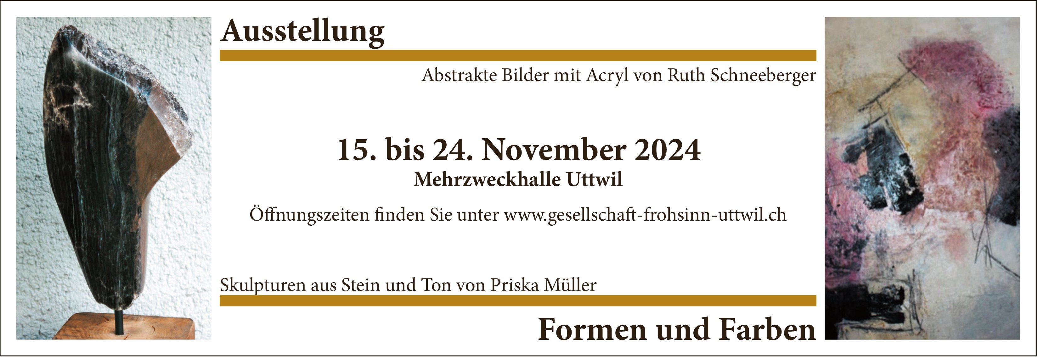 Abstrakte Bilder mit Acryl von Ruth Schneeberger, 15. - 24. November, Stein