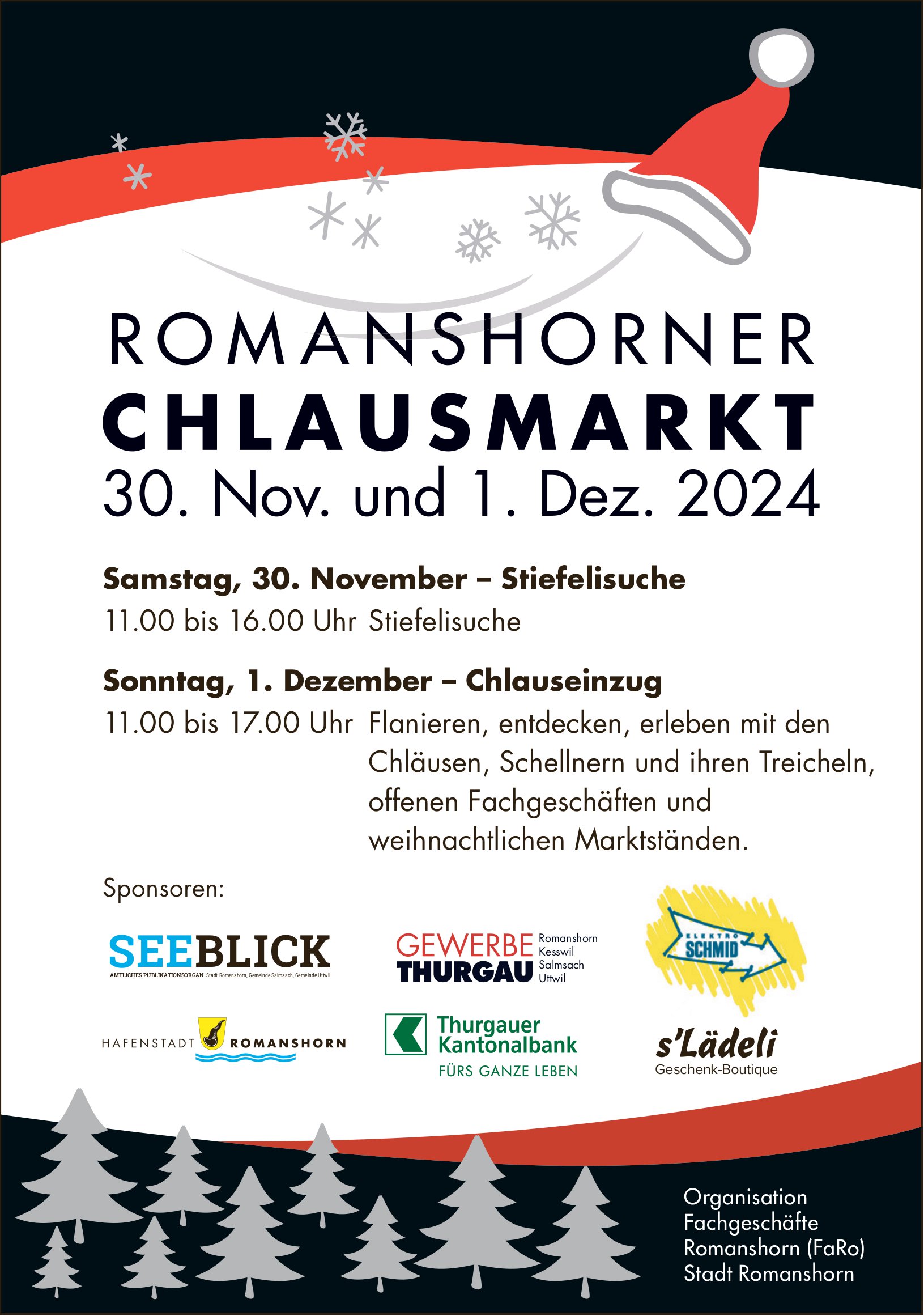 Stadt Romanshorn, Kesswil - Weihnachtlichen Marktständen.