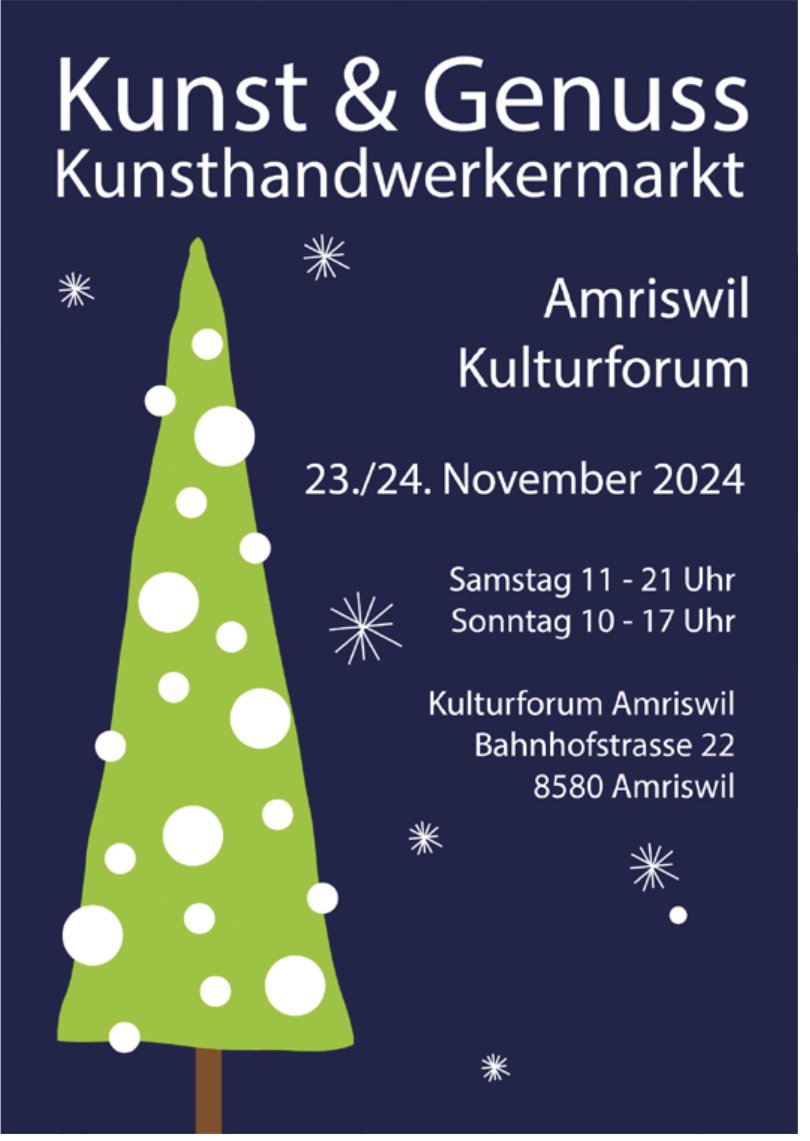 Kunst&Genuss Kunsthandwerkermarkt, 23./24. November 2024