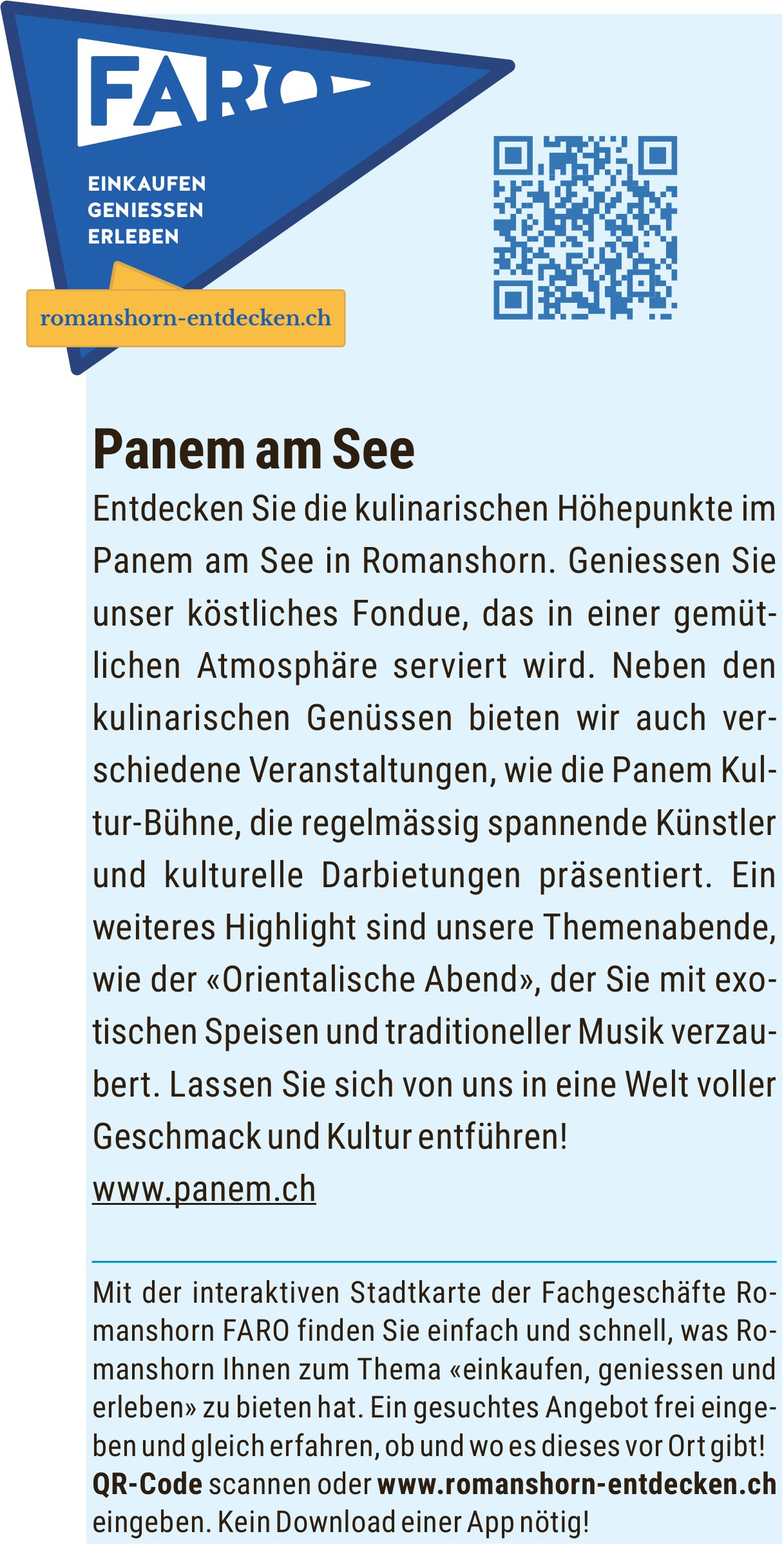 Romanshorn Entdecken, Panem am See