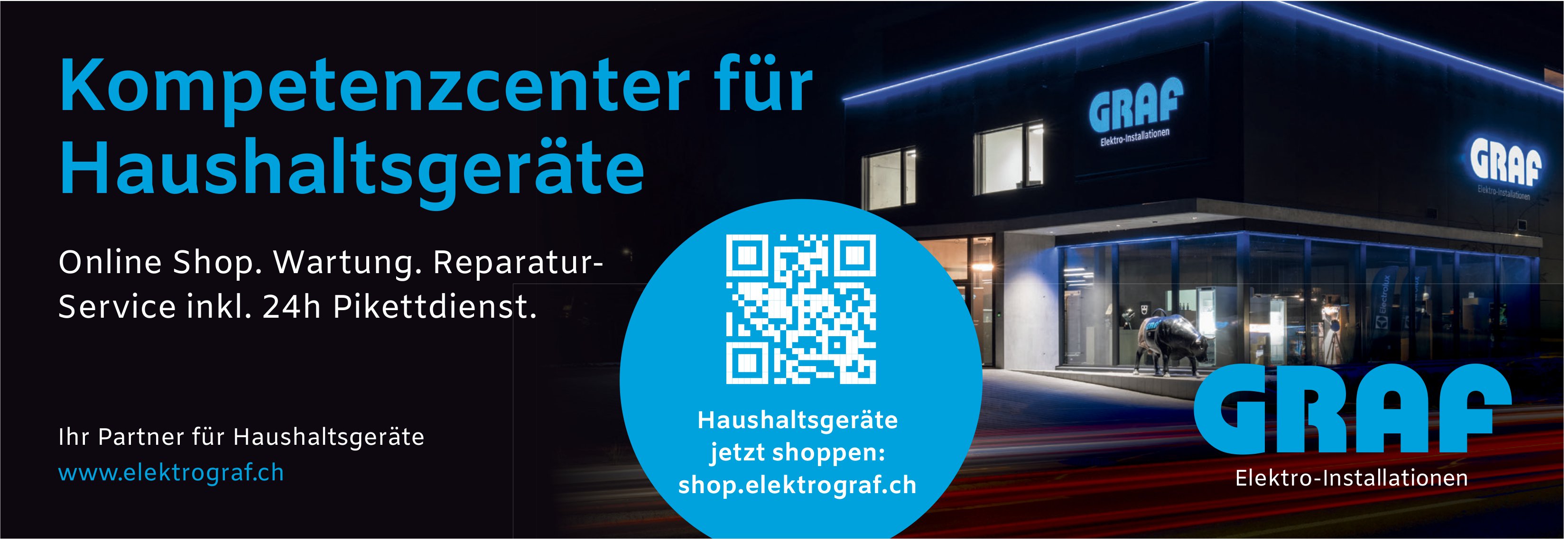 Kompetenzcenter für Haushaltsgeräte, Online Shop. Wartung. Reparatur- Service inkl. 24h Pikettdienst.