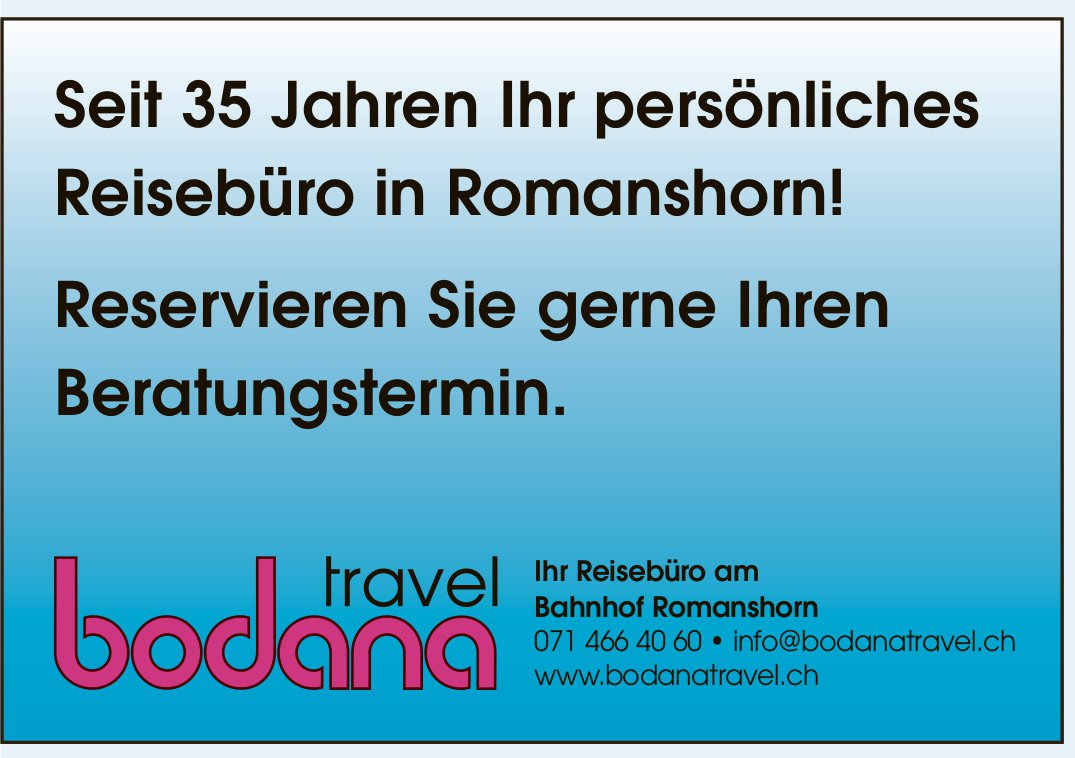 Bodanatravel, Romanshorn - Ihr Reisebüro am Bahnhof Romanshorn