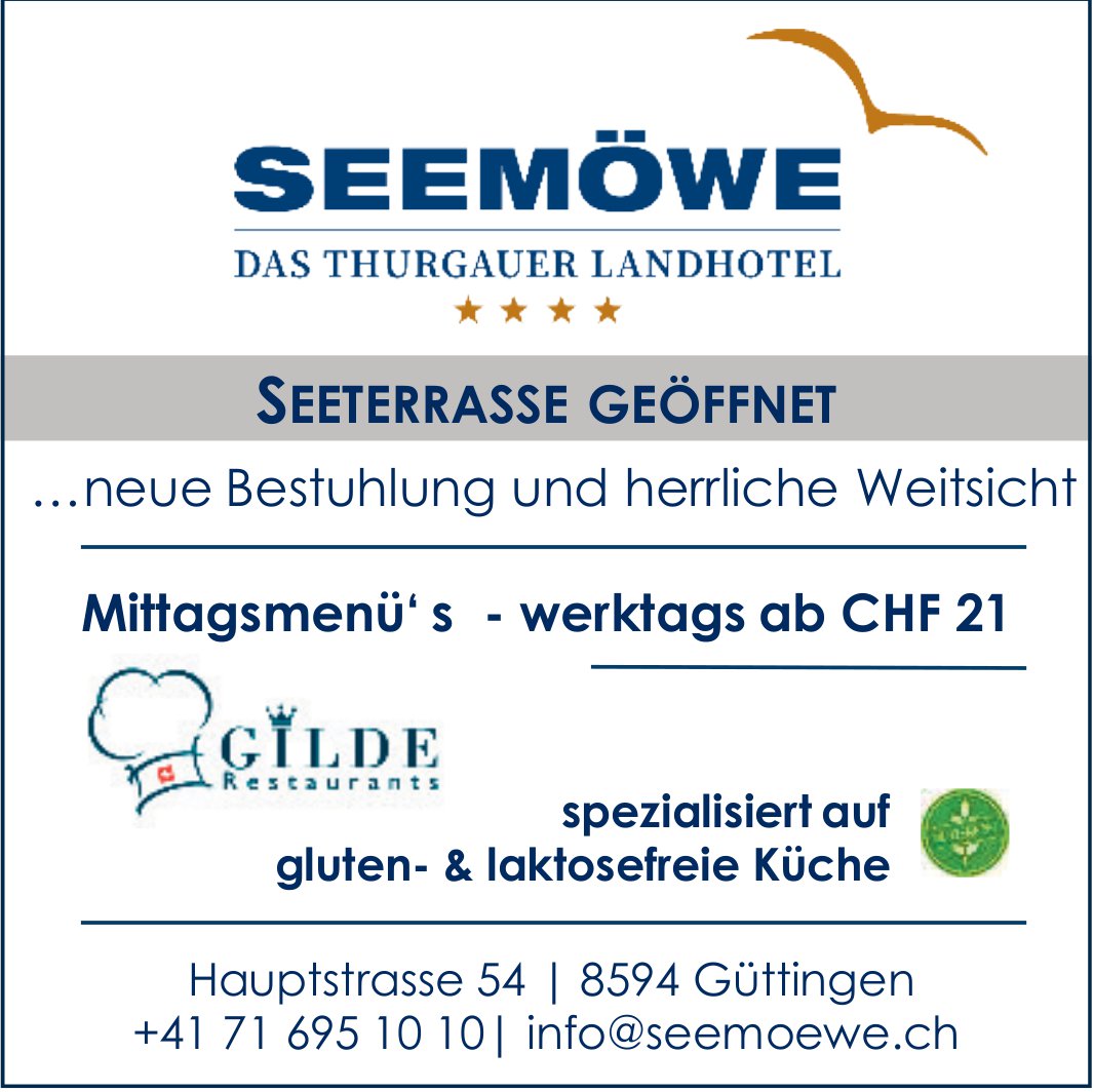 Seemöwe, Güttingen - SEETERRASSE GEÖFFNET