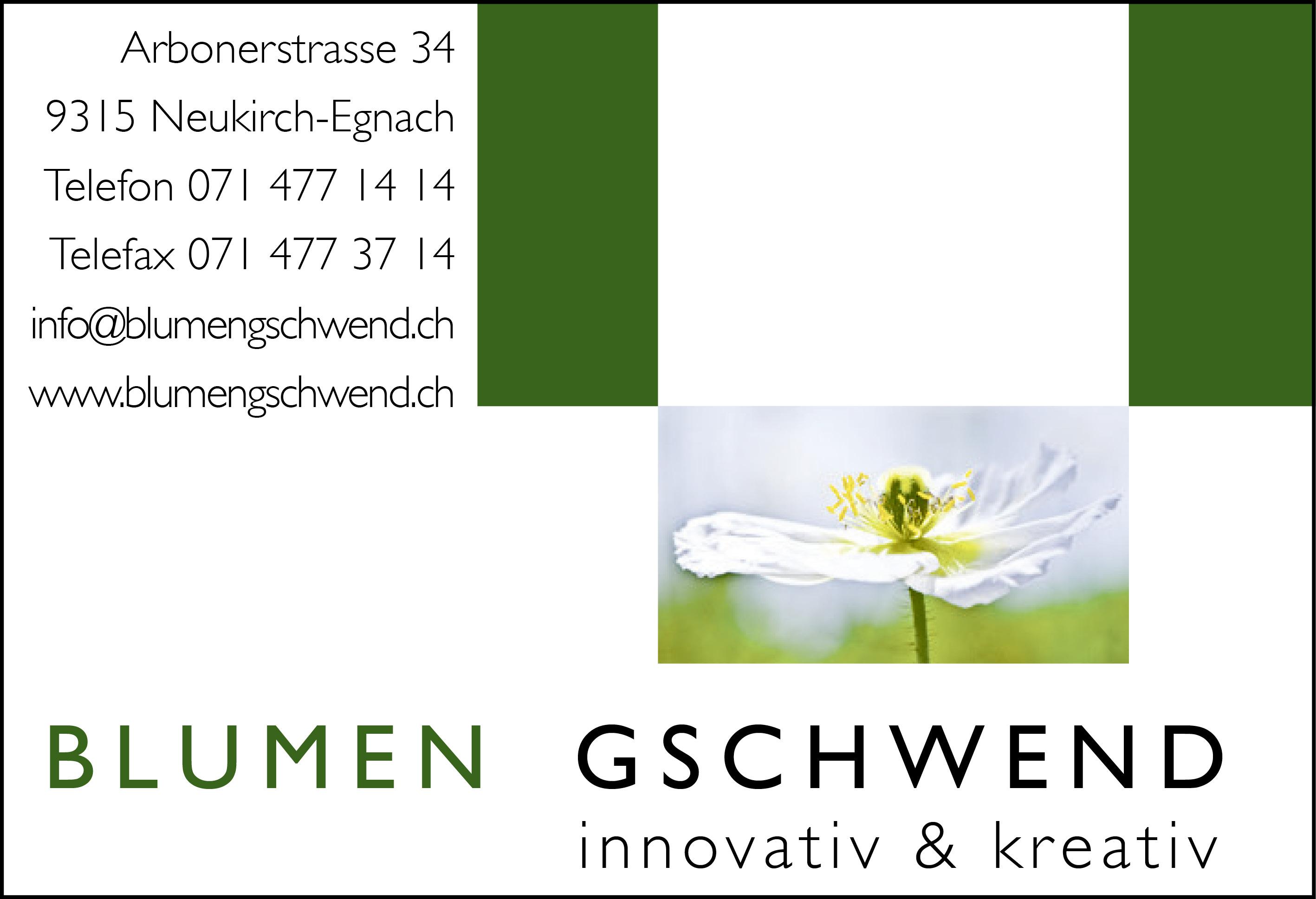 BLUMEN GSCHWEND, Neukirch - innovativ&kreativ