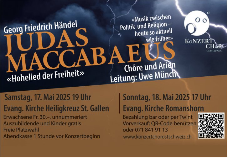 Georg Friedrich Händel, Chöre und Arien, 17./18. Mai, Romanshorn