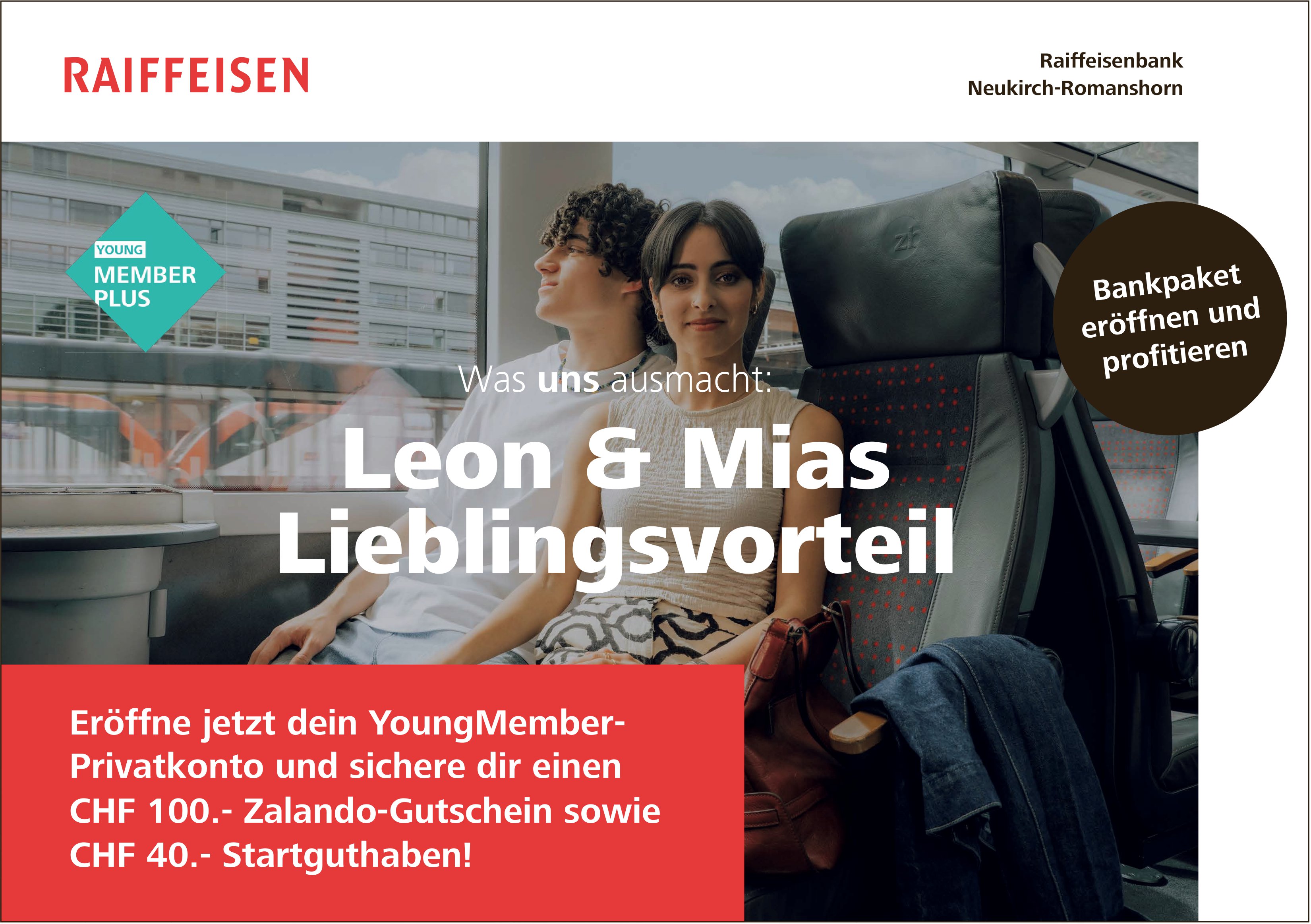 Raiffeisenbank, Eröffne jetzt dein YoungMember- Privatkonto