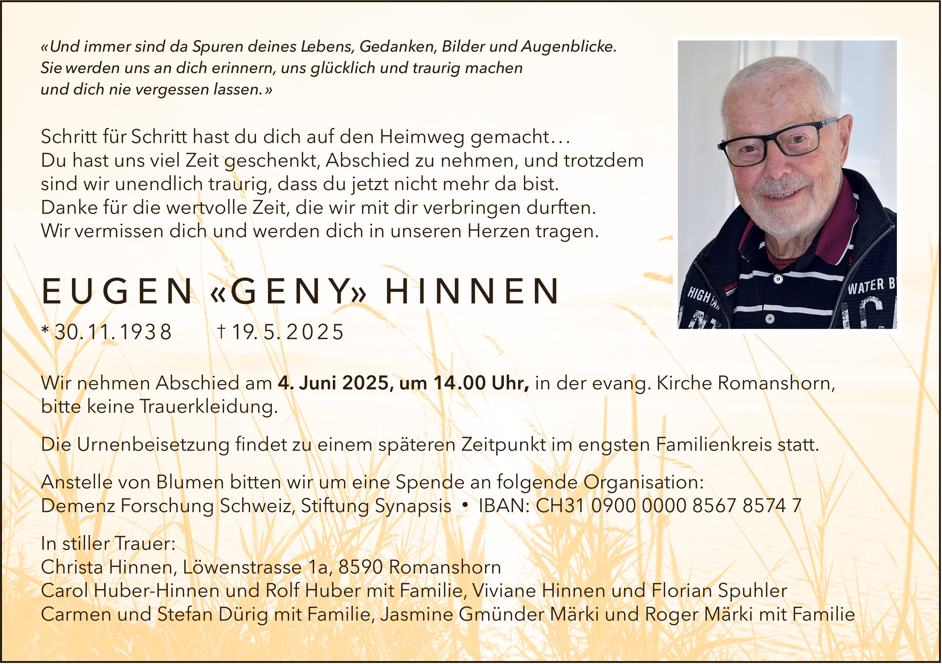 Eugen «Geny» Hinnen / TA