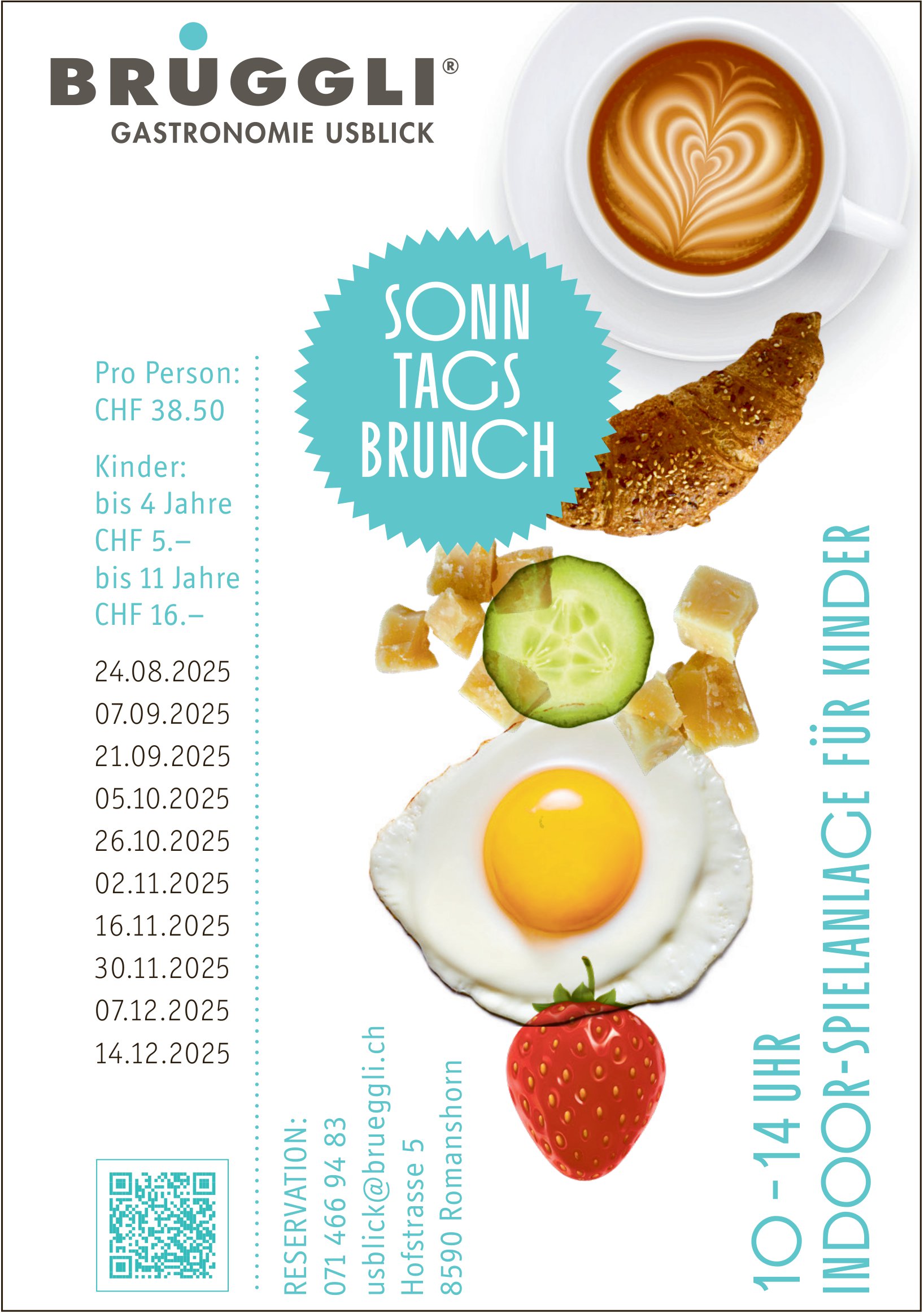 SONNTAGSBRUNCH, 24. August - 14. Dezember, Gastronomie Usblick, Romanshorn