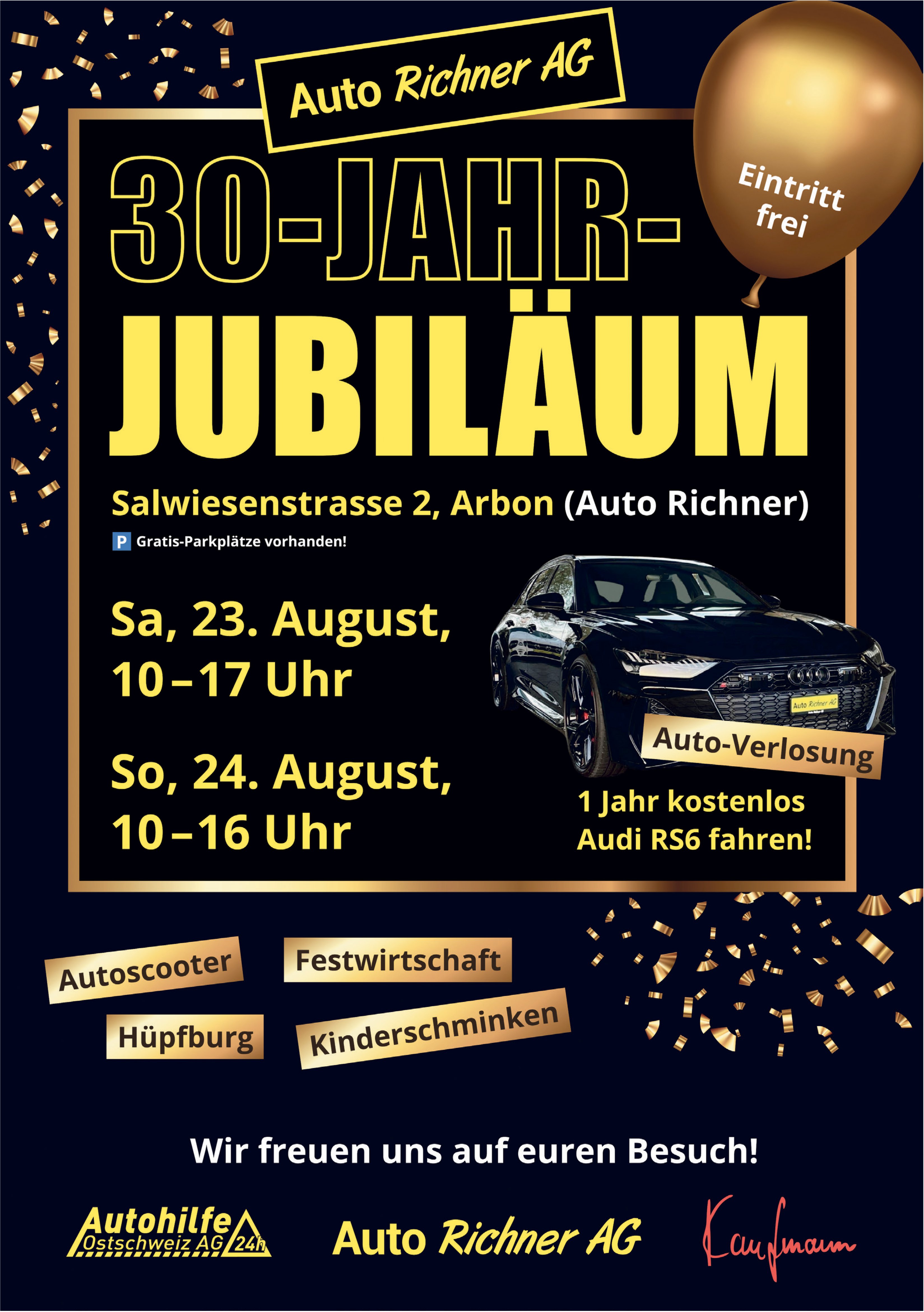 30-JAHR-JUBILÄUM, 23. bis 24. August, Arbon