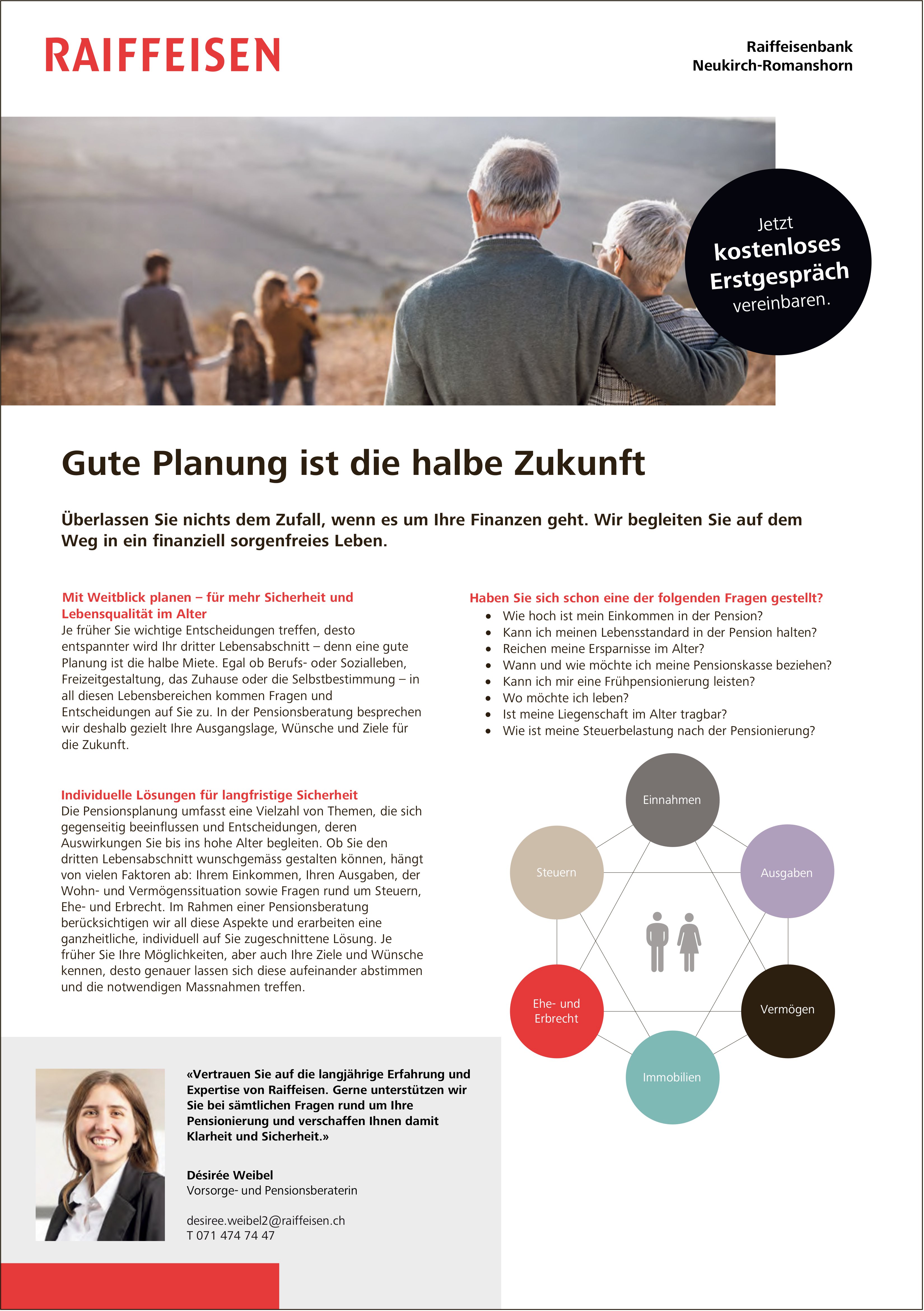 Raiffeisenbank, Neukirch-Romanshorn - Gute Planung ist die halbe Zukunft
