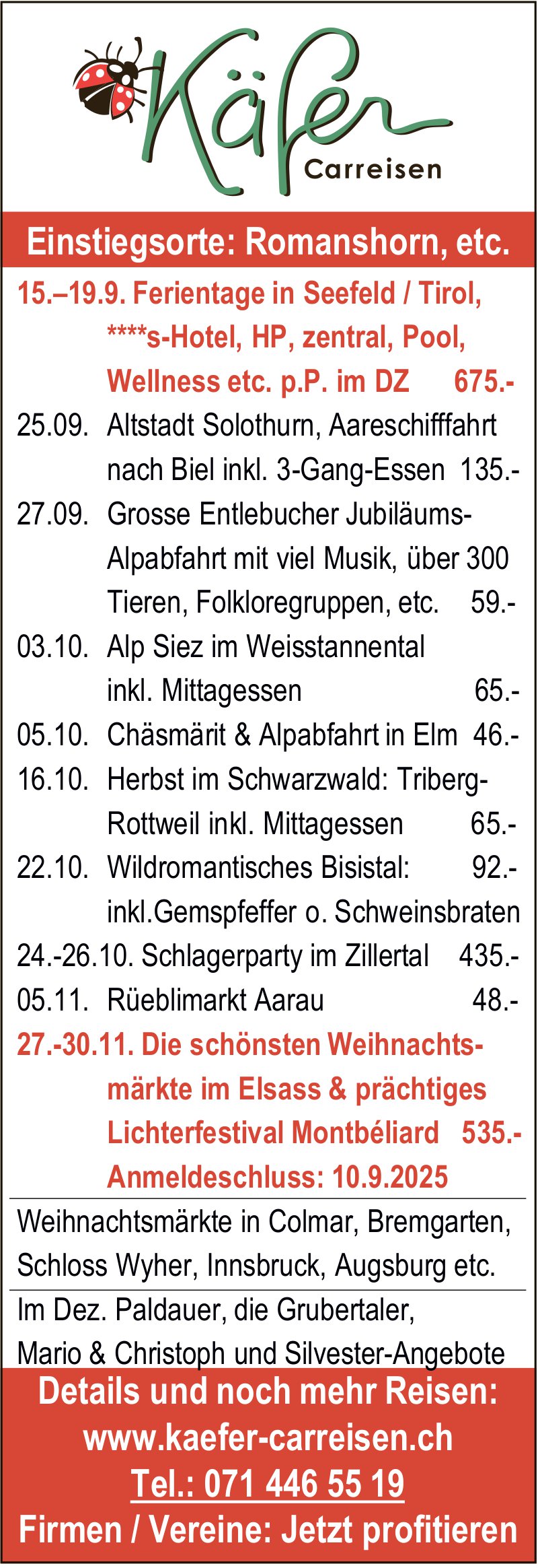 Käfer Carreisen