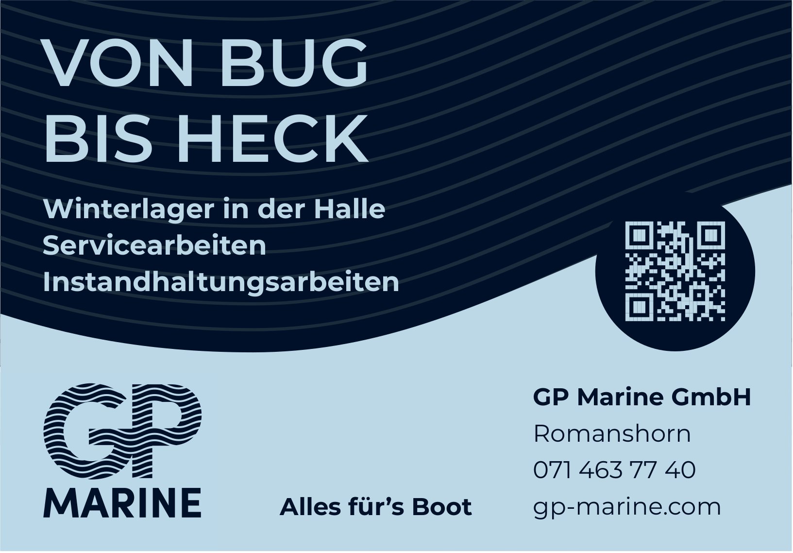 GP Marine GmbH, Romanshorn - Winterlager in der Halle - Servicearbeiten - Instandhaltungsarbeiten