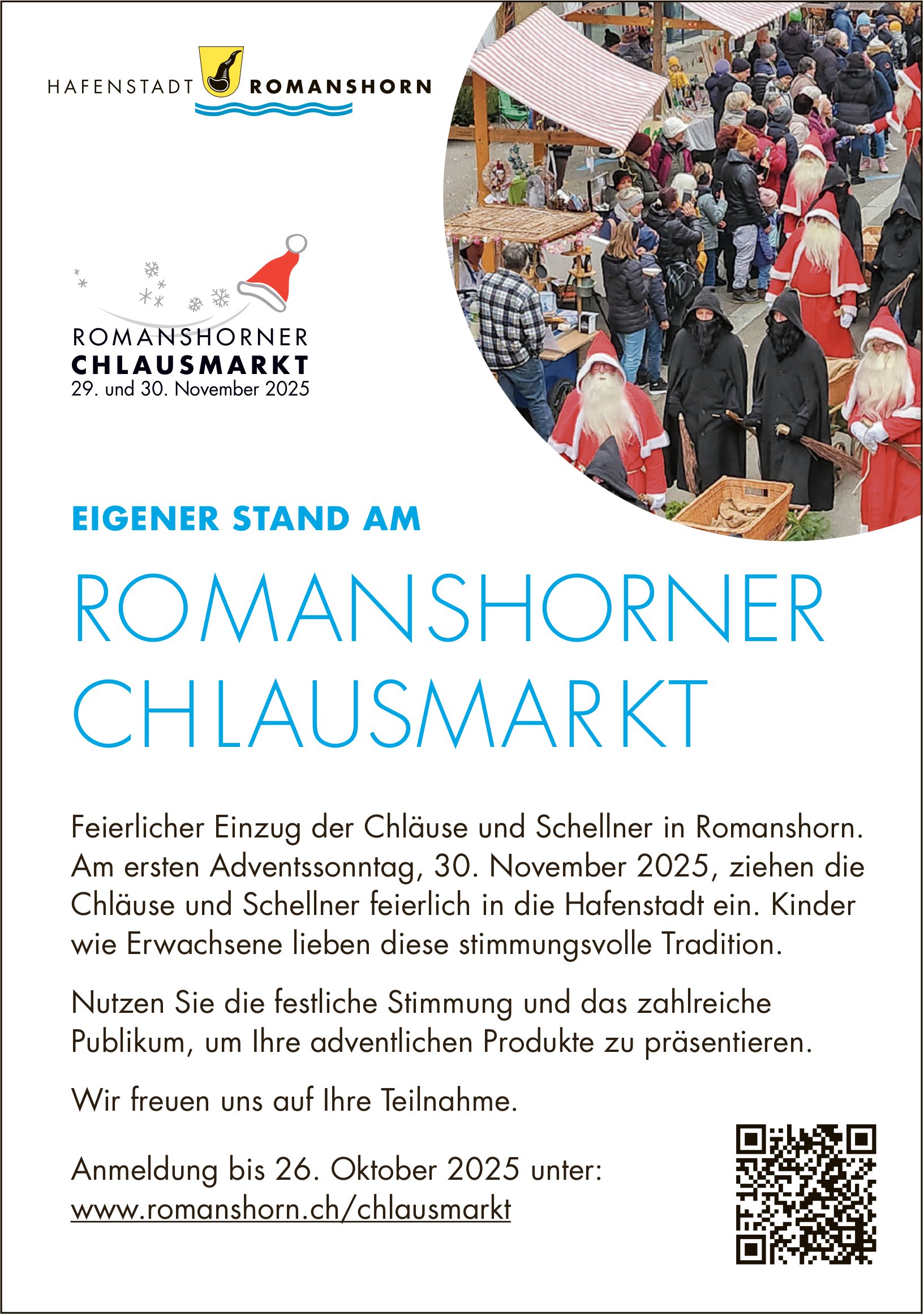 Eigener Stand am Romanshorner Chlausmarkt, 29. - 30. November